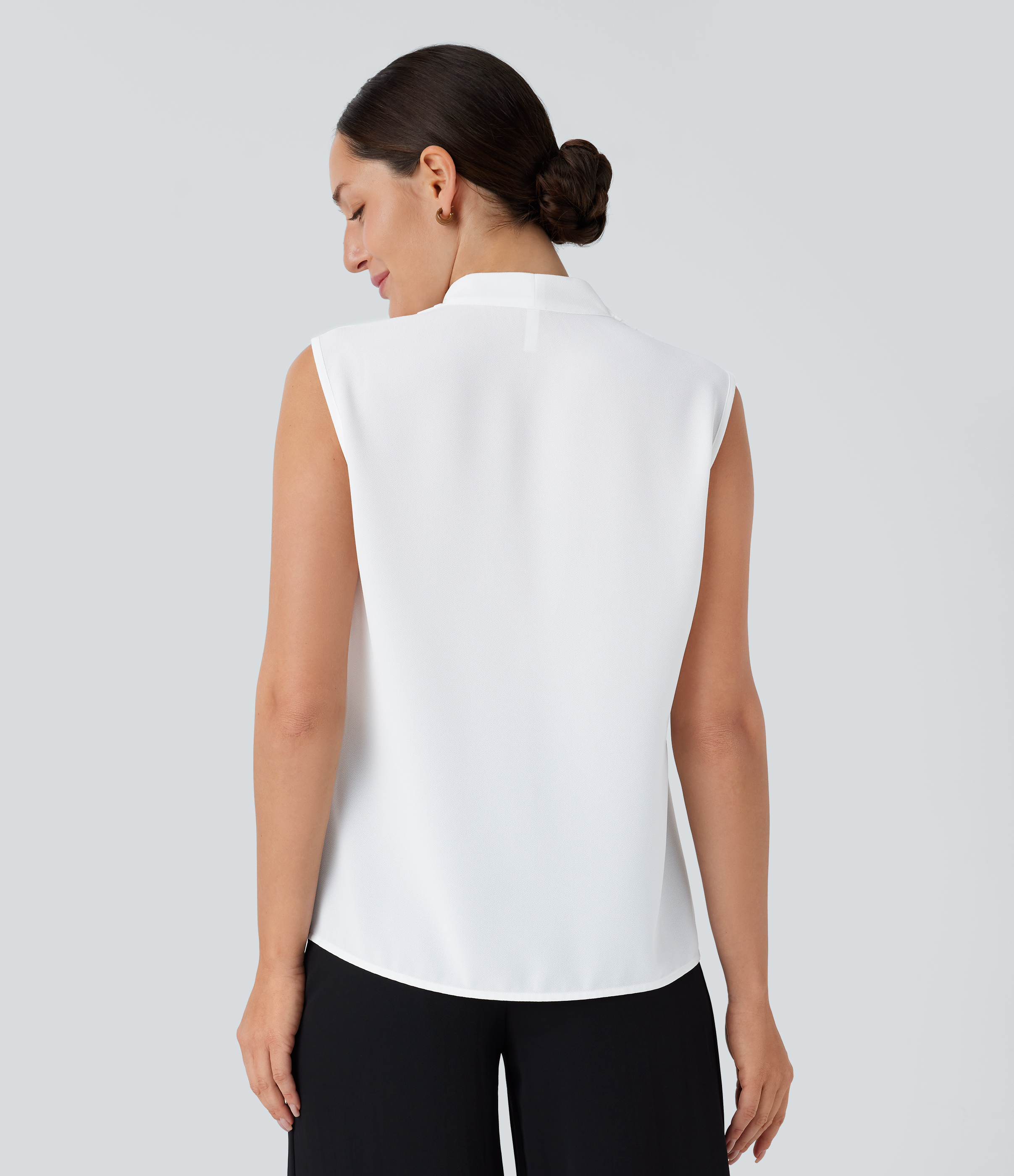 Halara V Neck Sleeveless Work Blouse  - White - M 