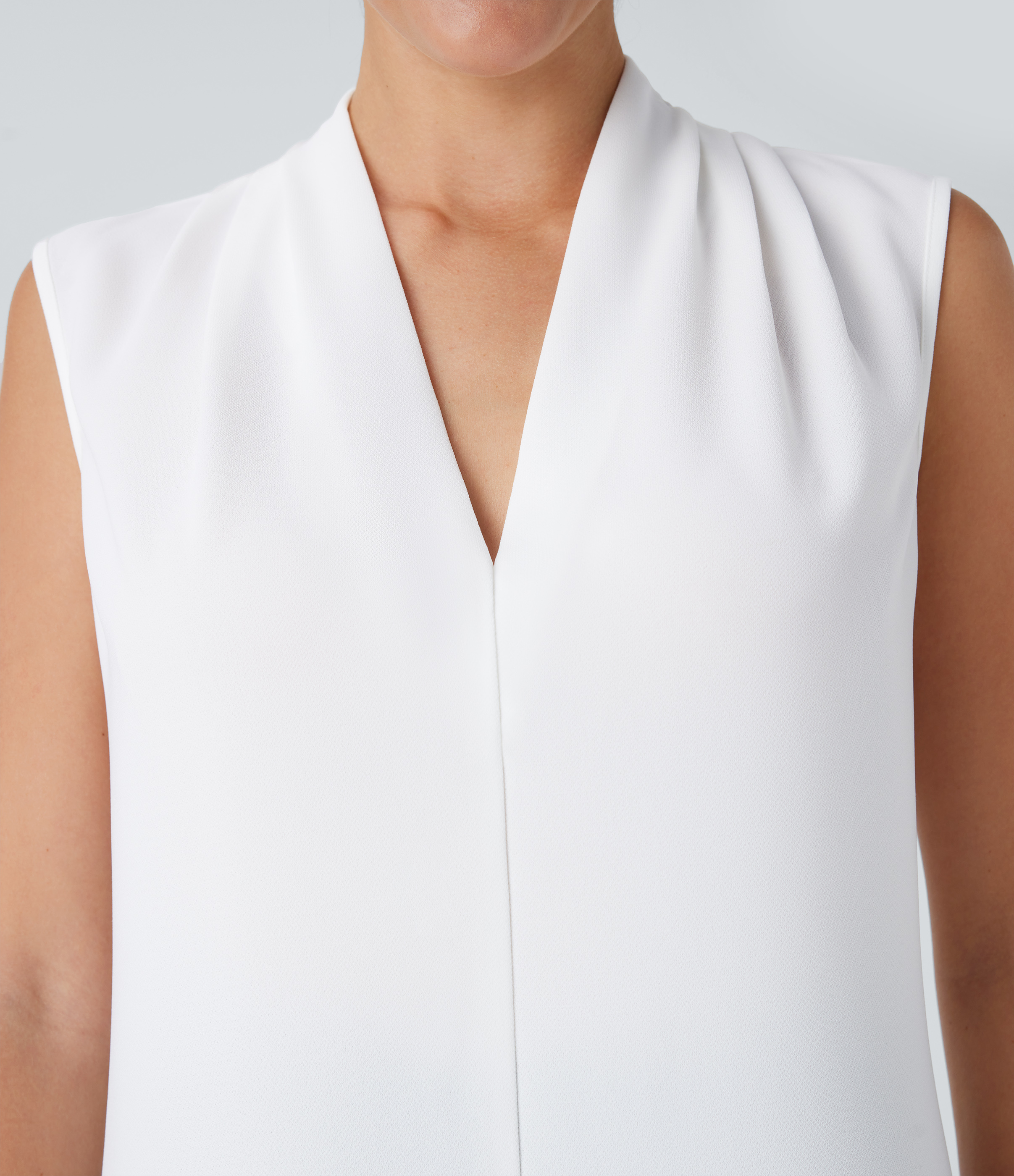 Halara V Neck Sleeveless Work Blouse  - White - M 