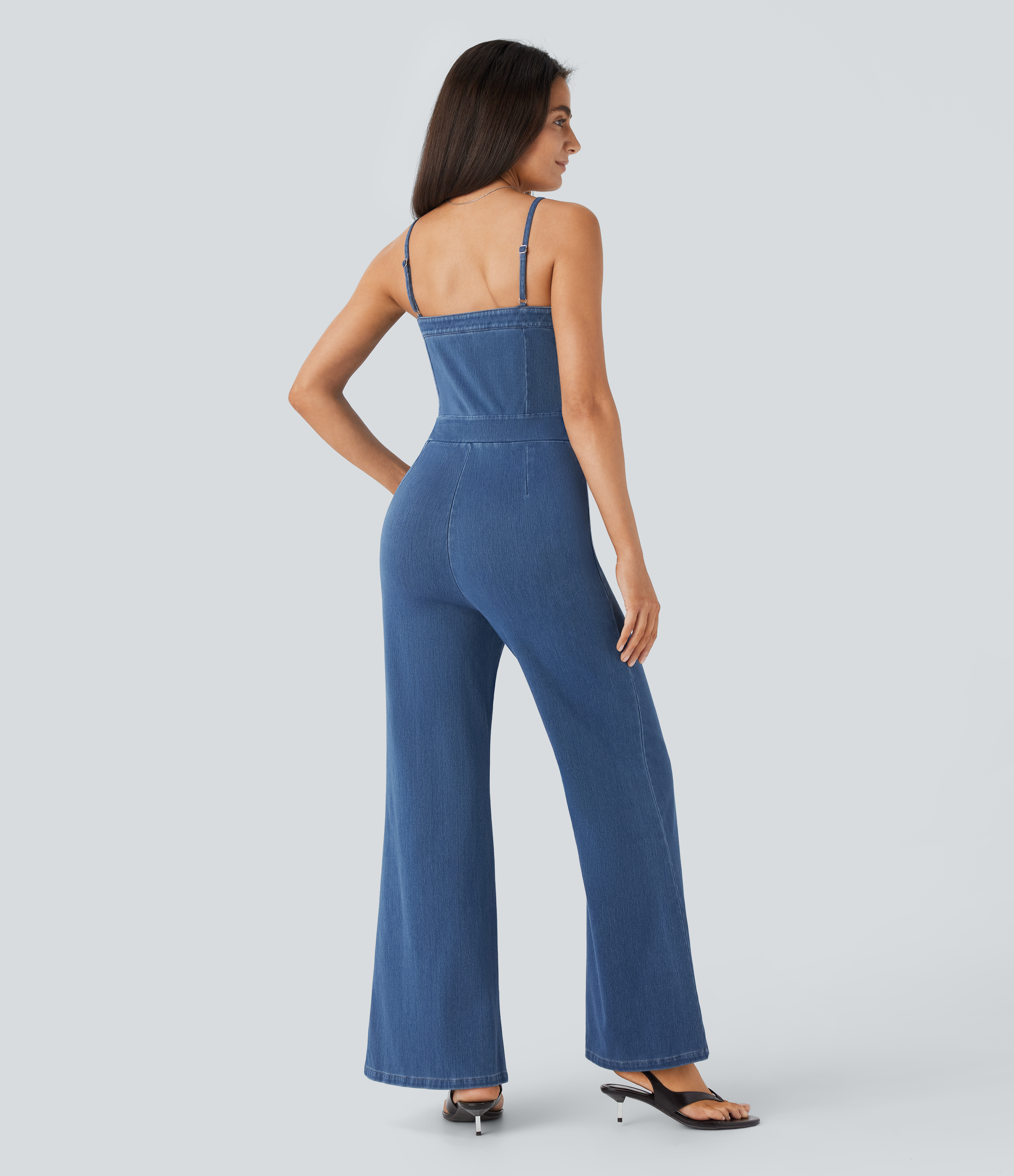 Denim Dark Blue Mono Halara Flex™ Denim mezclilla elástico lavado tira ajustable / 2