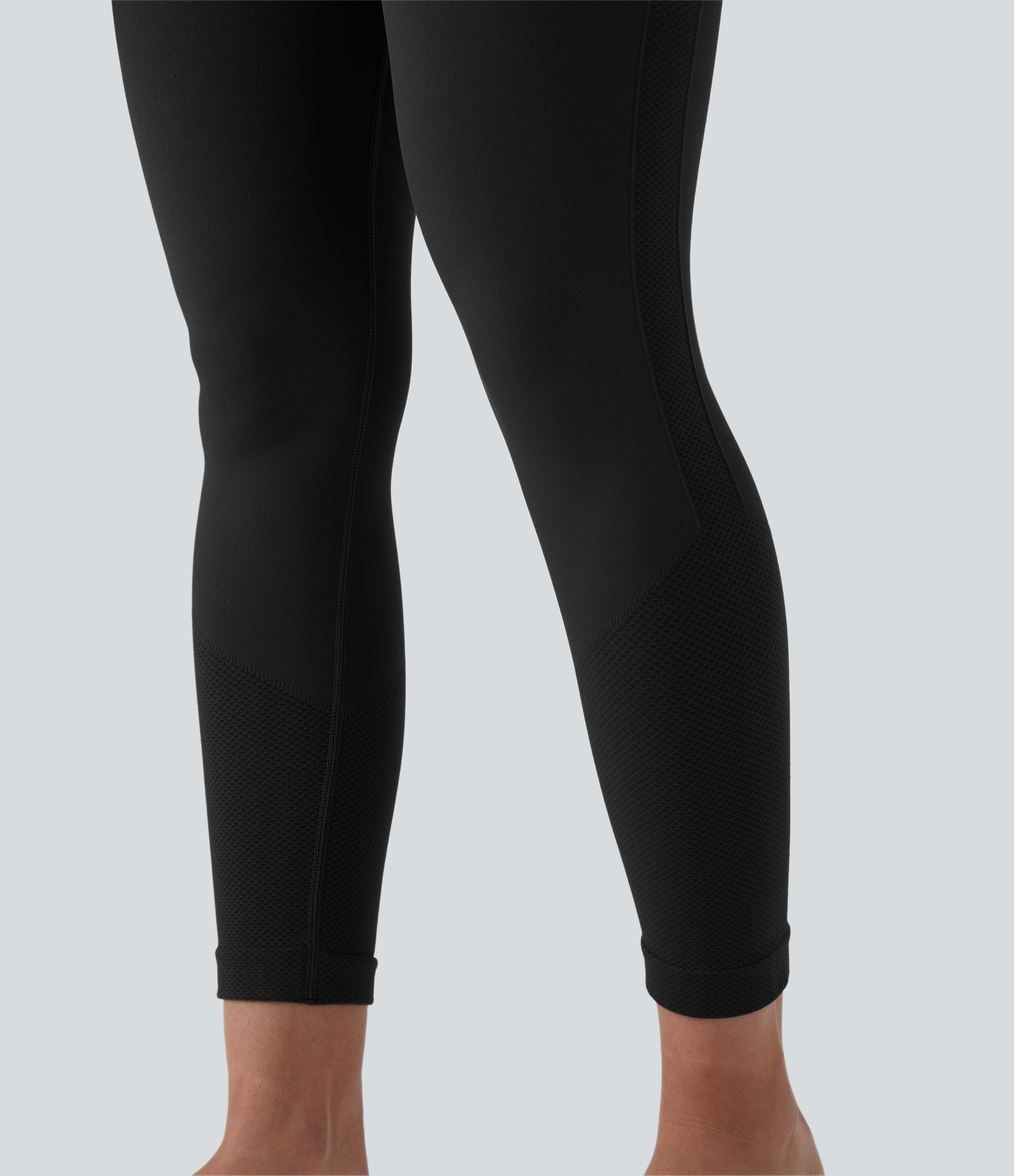 Halara Seamless Flow Super High Waisted 7/8 Yoga Maternity Leggings  - Black - XS(7/8) gym leggings leggings with pockets 