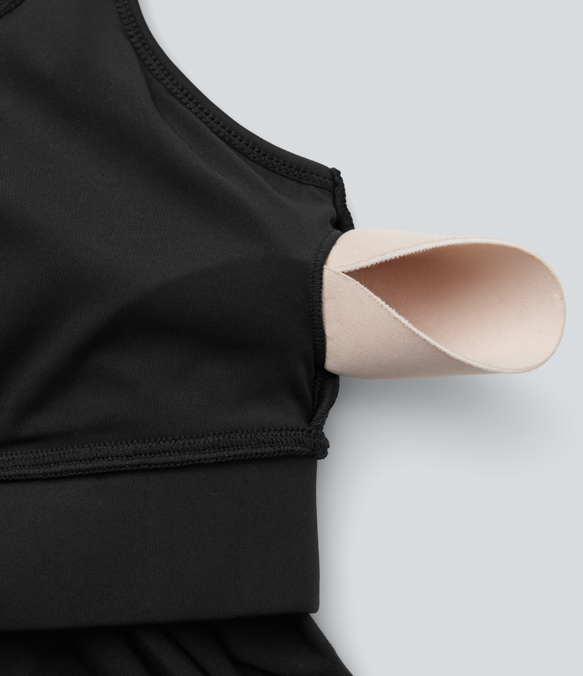 Halara Crisscross Backless Double Straps Pleated Quick Dry Yoga Cami Top Tank Top - Black - M golf tops halter top tunic tops sleeveless tops 