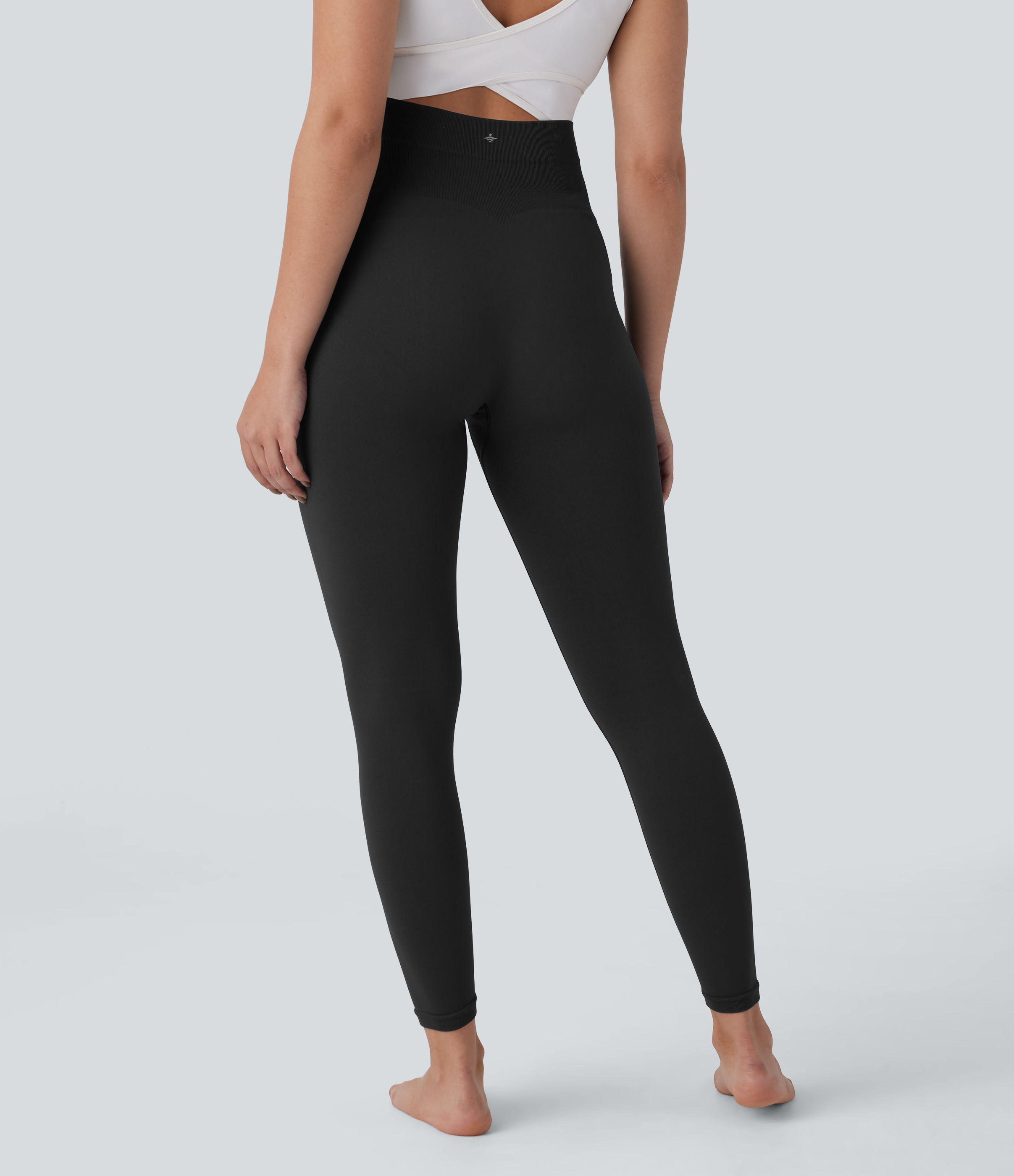 Halara Seamless Flow Super High Waisted 7/8 Yoga Maternity Leggings  - Black - XS(regular) gym leggings leggings with pockets 