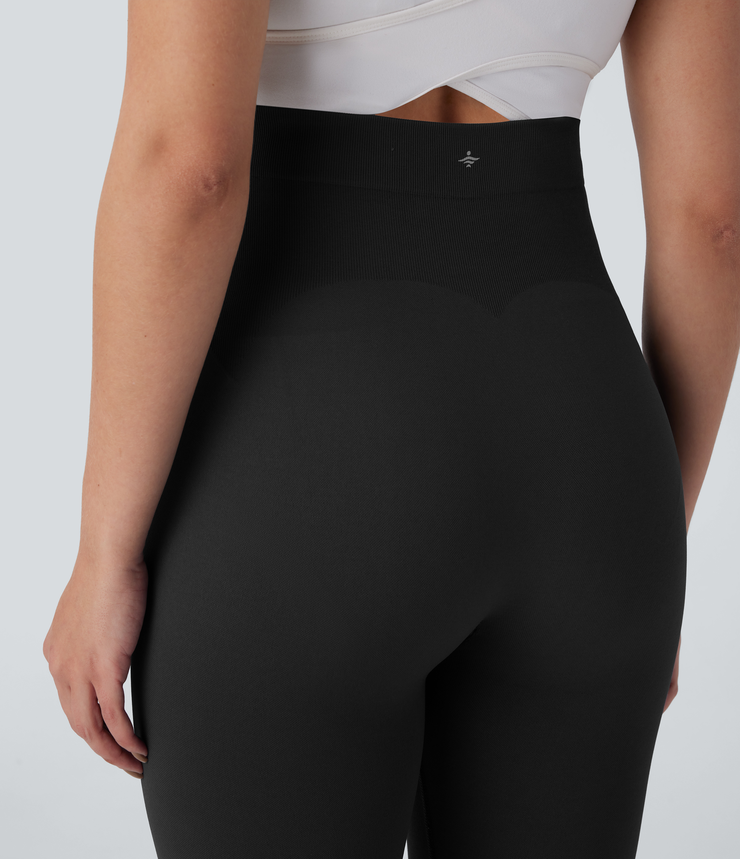 Halara Seamless Flow Super High Waisted 7/8 Yoga Maternity Leggings  - Black - XS(regular) gym leggings leggings with pockets 