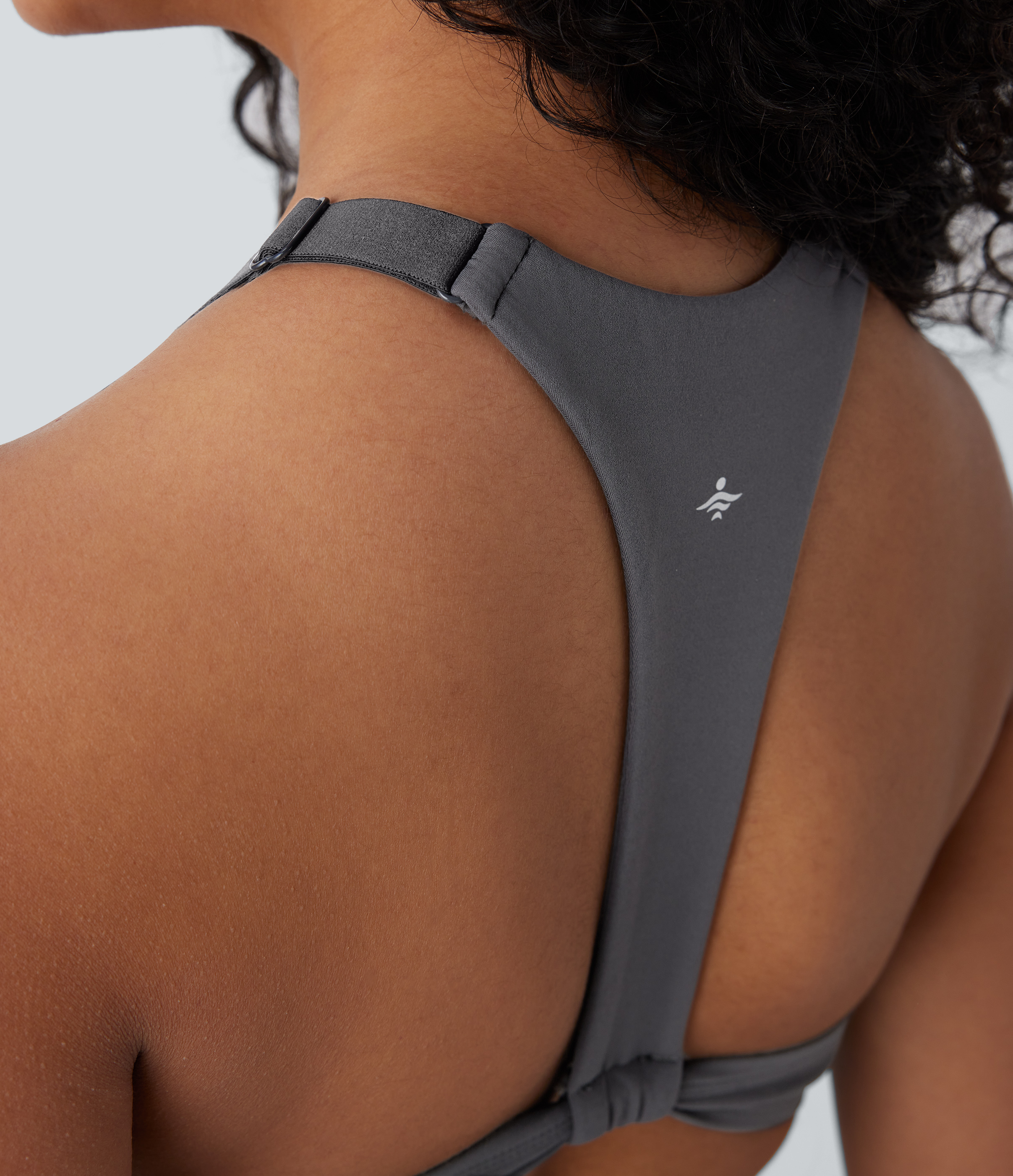 Halara Halara UltraSculptв„ў Low Support U Neck Backless Adjustable Hook Yoga Sports Bra  - Volcanic Ash - S push up bra strapless bra 
