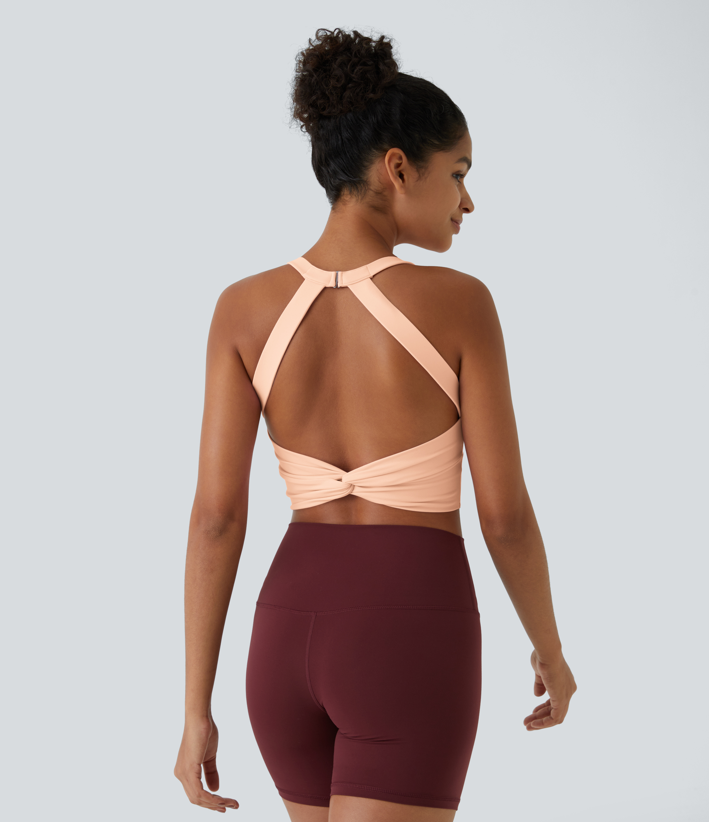 SoftlyZero™ Plush Cut Out Cropped Yoga Tank Top