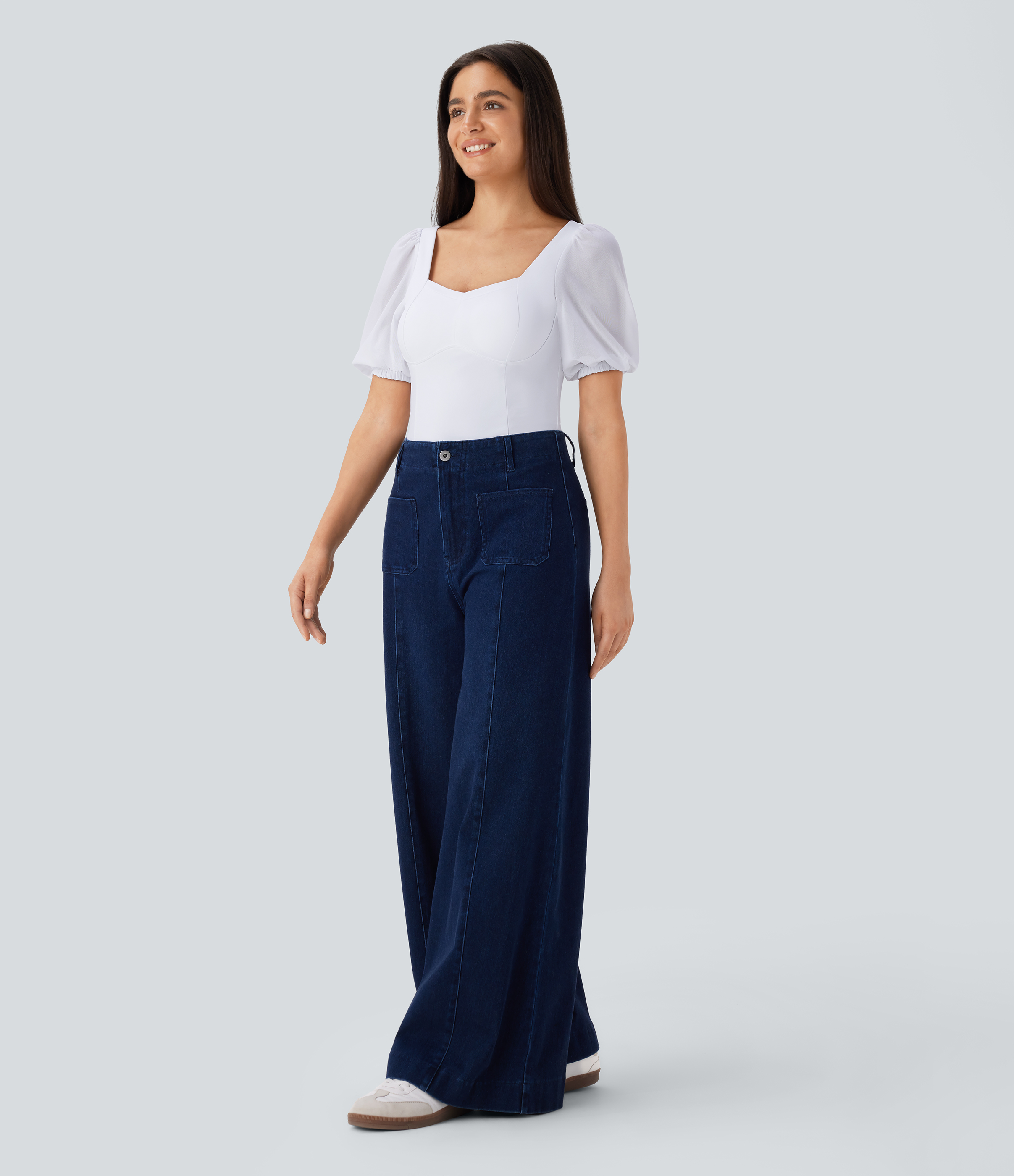 Women's SoftlyZero™ Airy Sweetheart Neck Contrast Mesh