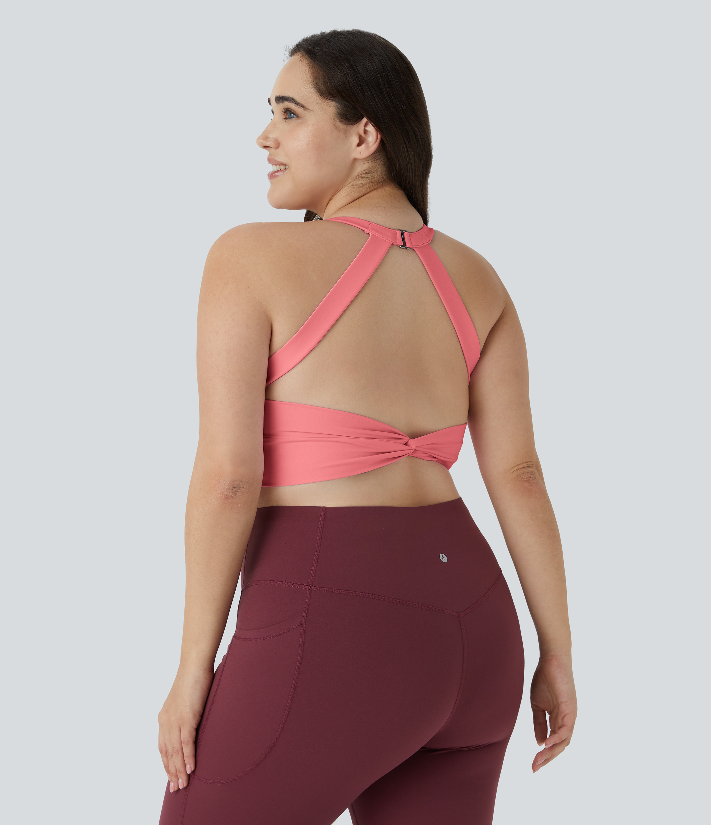 SoftlyZero™ Plush Cut Out Cropped Yoga Plus Size Tank Top