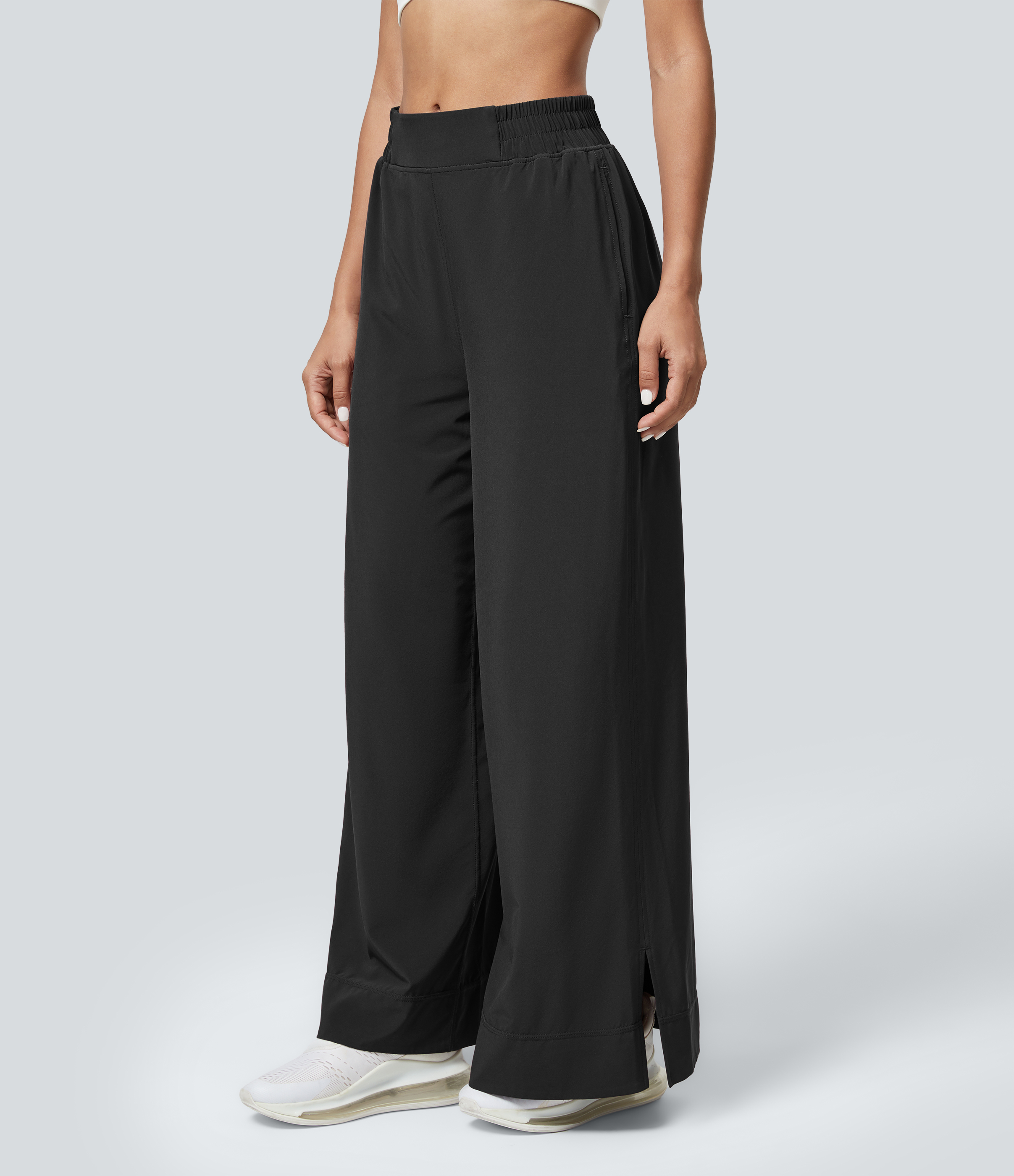 【U LAN】high key side tuck wide half pants Amazon.com: ZUCKY Women's Wide Leg Pants Summer High Waisted