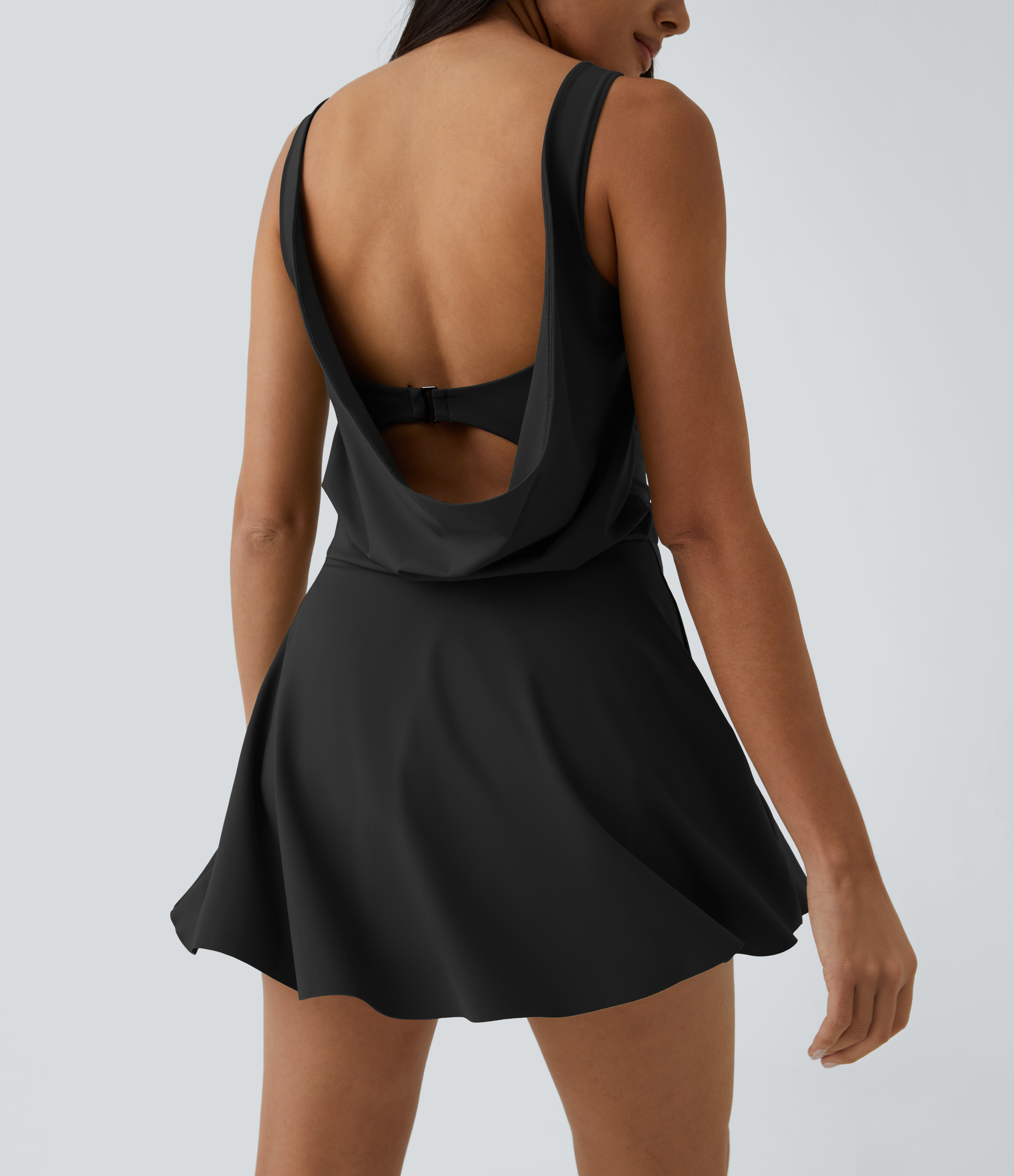Halara Draped G-Hook 2-in-1 Pocket Mini Dance Active Dress Workout Dress