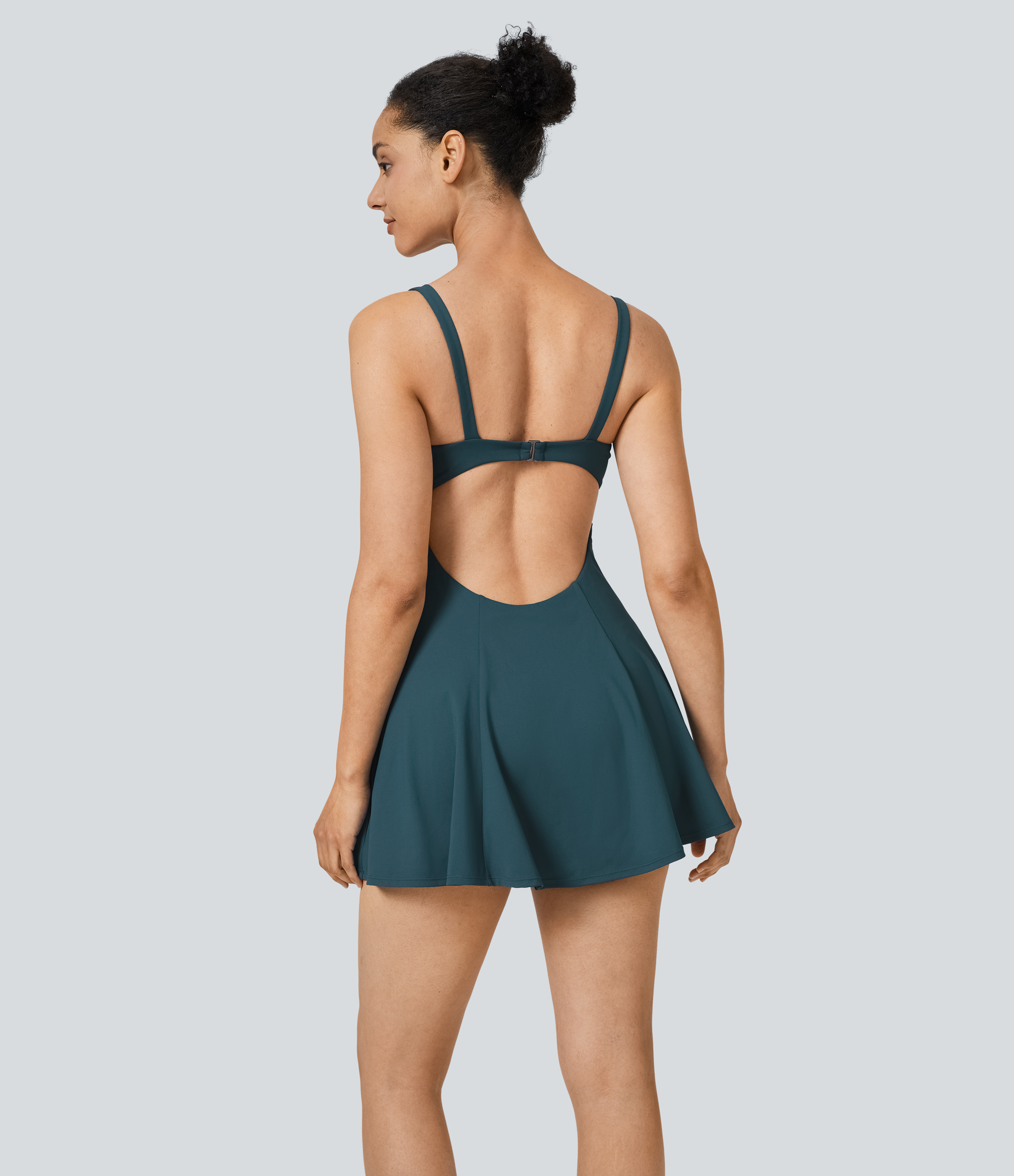 Dragonfly SoftlyZero™ QuickDry Ausgeschnittenes 2-in-1 Taschen Mini Slip Tennis Active Kleid / 2