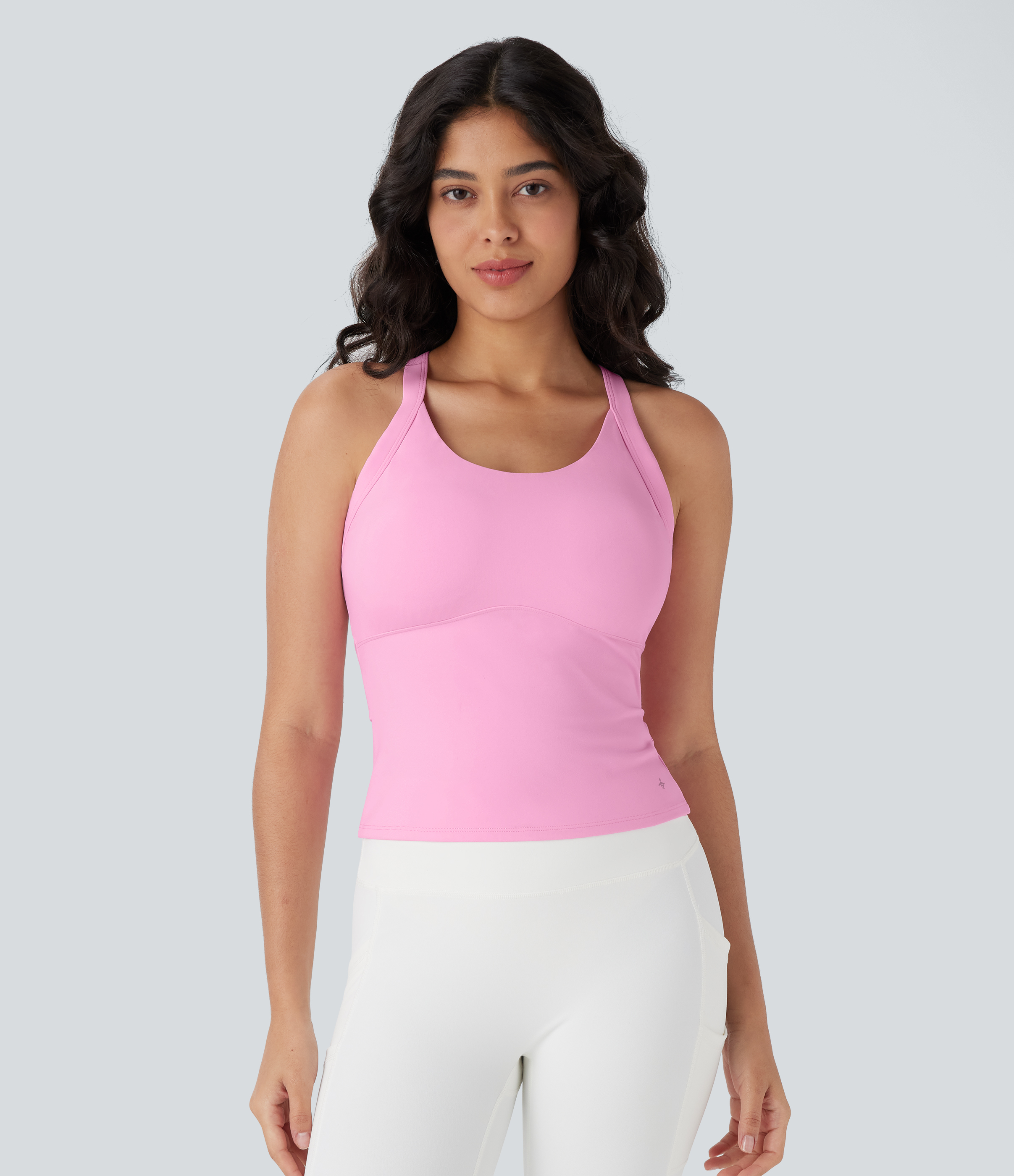 Nosegay Top de yoga SoftlyZero™ Plush afelpado con abertura en copas D-F / 2