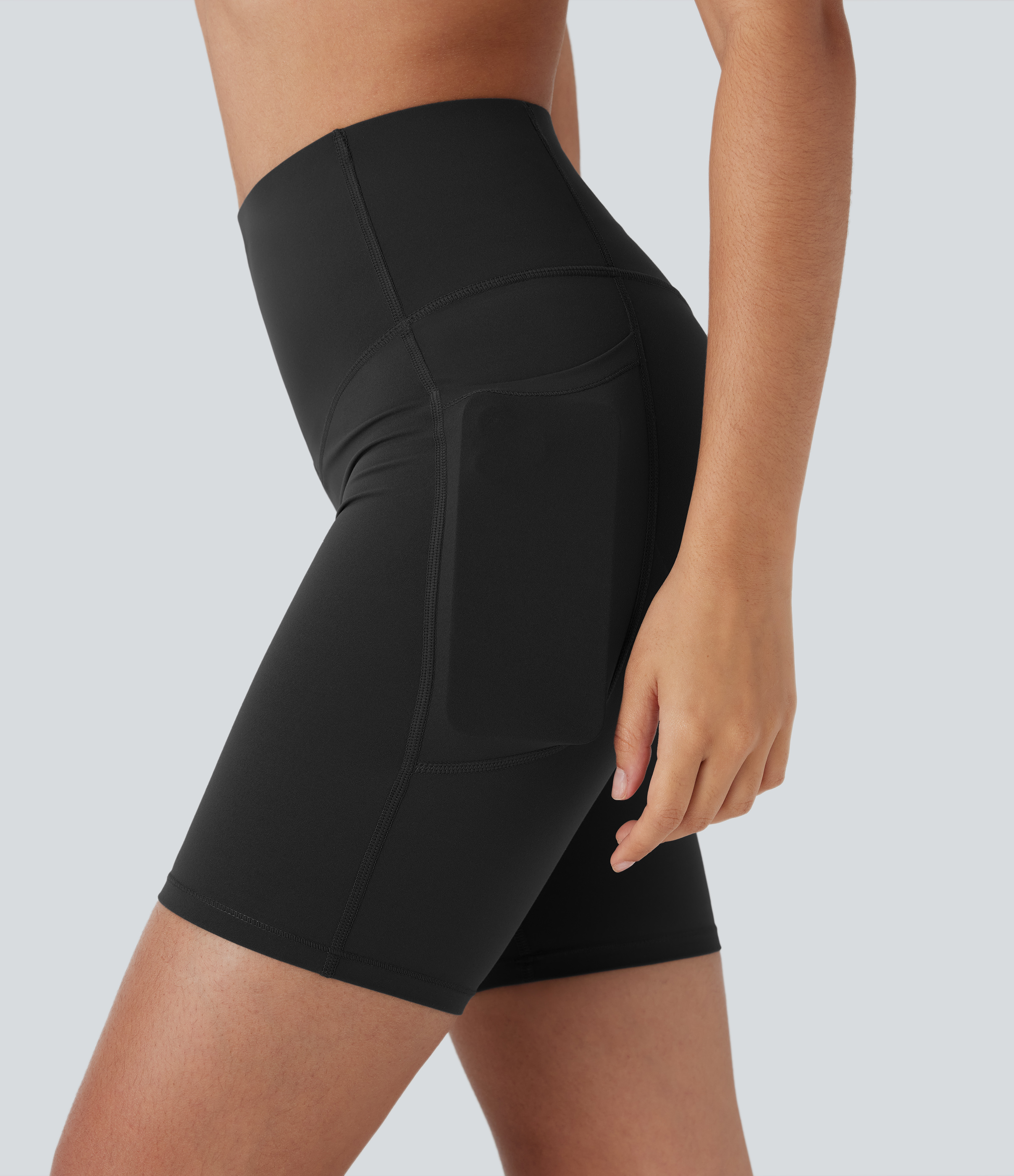 Halara UltraSculpt™ High Waisted Butt Lifting Tummy Control Pocket Shaping Training Biker Shorts 7''
