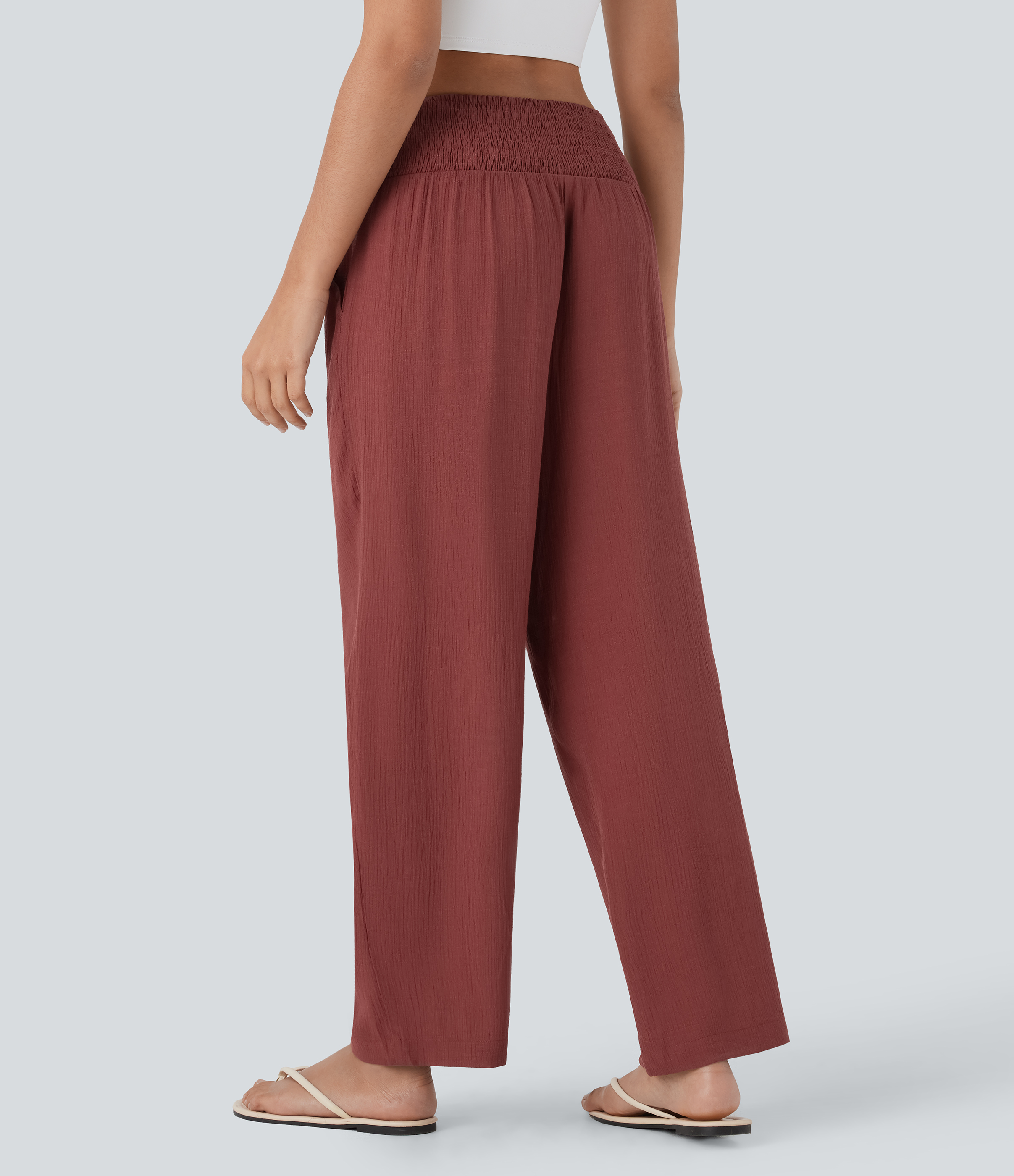 Brandy Snifter Pantalón resort tiro medio bolsillo lateral fruncido / 2