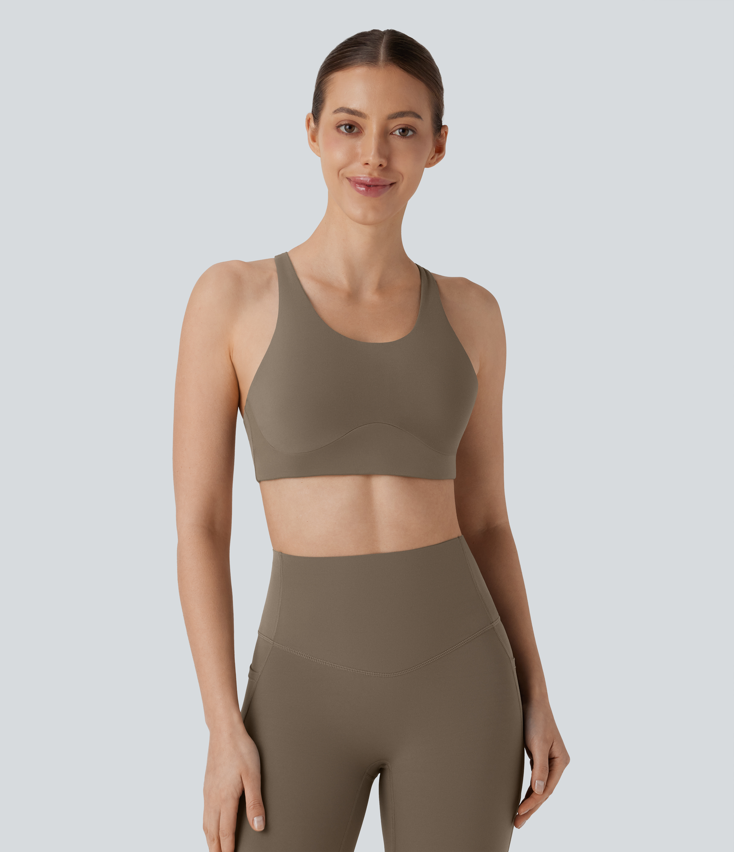 Dawn Brown Halara UltraSculpt™ sujetador deportivo para yoga de soporte bajo / 2