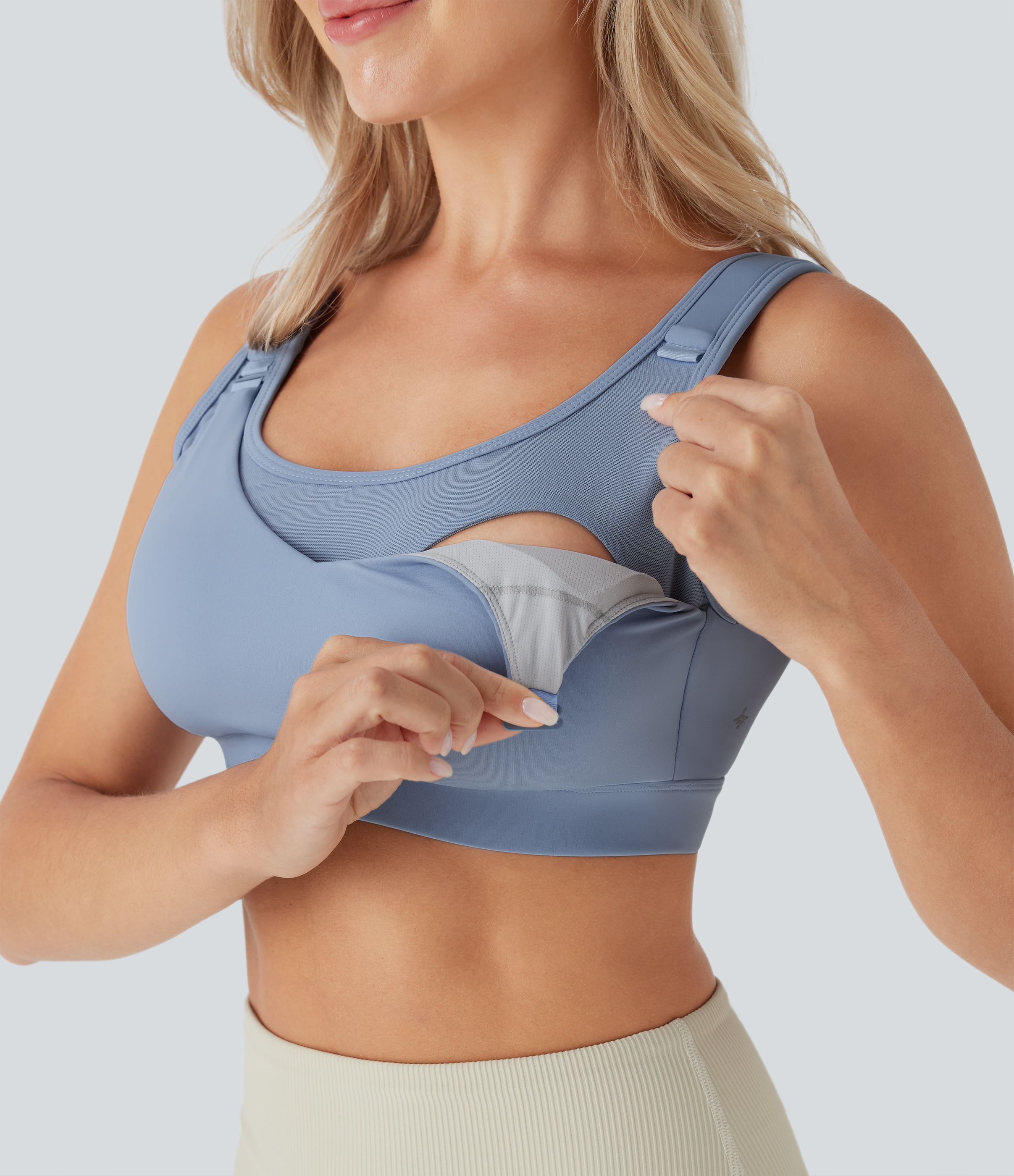 SoftlyZero™ Airy Low Support Adjustable Buckle  Nursing Yoga Sports Bra A-C Cups