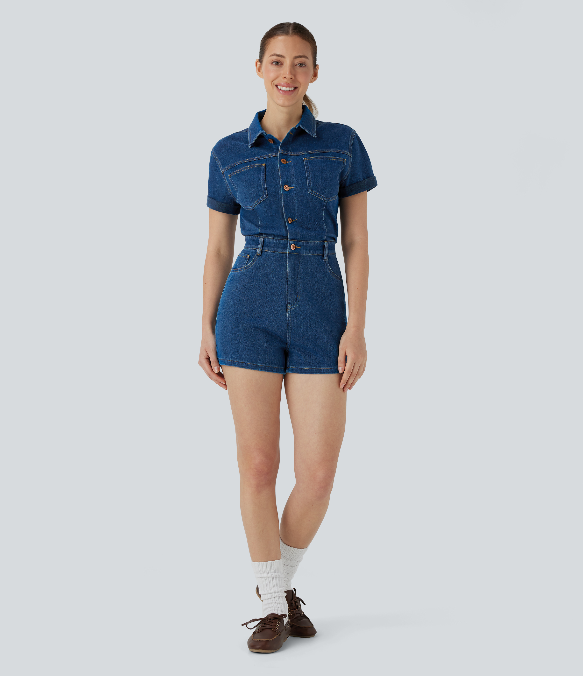 【ULLALA】Mare short sleeve women's fair blue Carhartt WIP Women's Short Sleeve Lovilia Shirt | Blue
