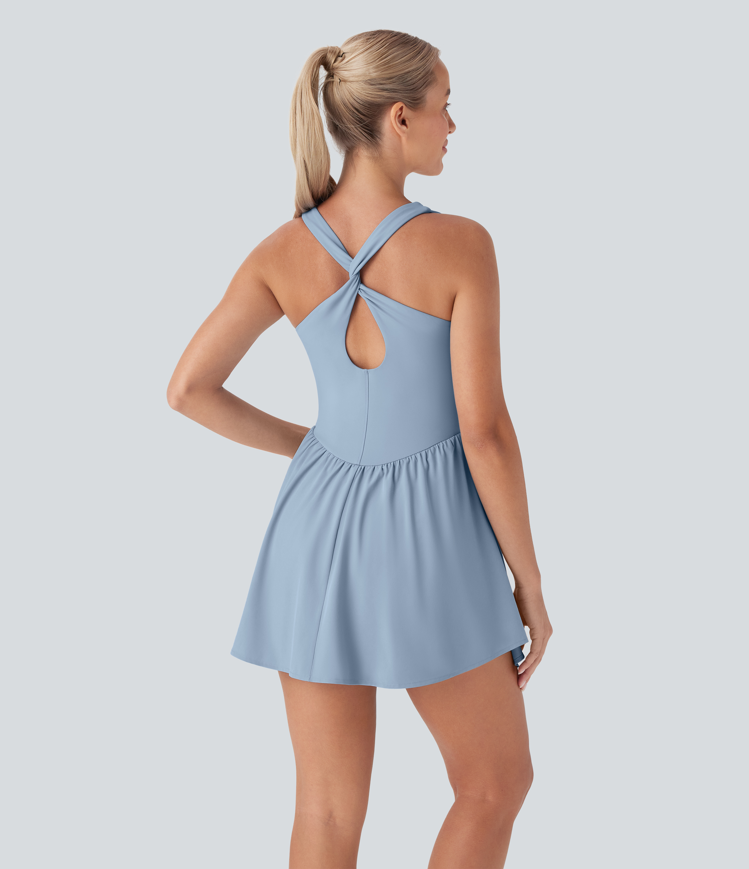Angel Falls Vestido mini deportivo de pádel Breezeful™ fluido estilo corset 2 en 1 con bolsillos, secado rápido en copas D-F / 2