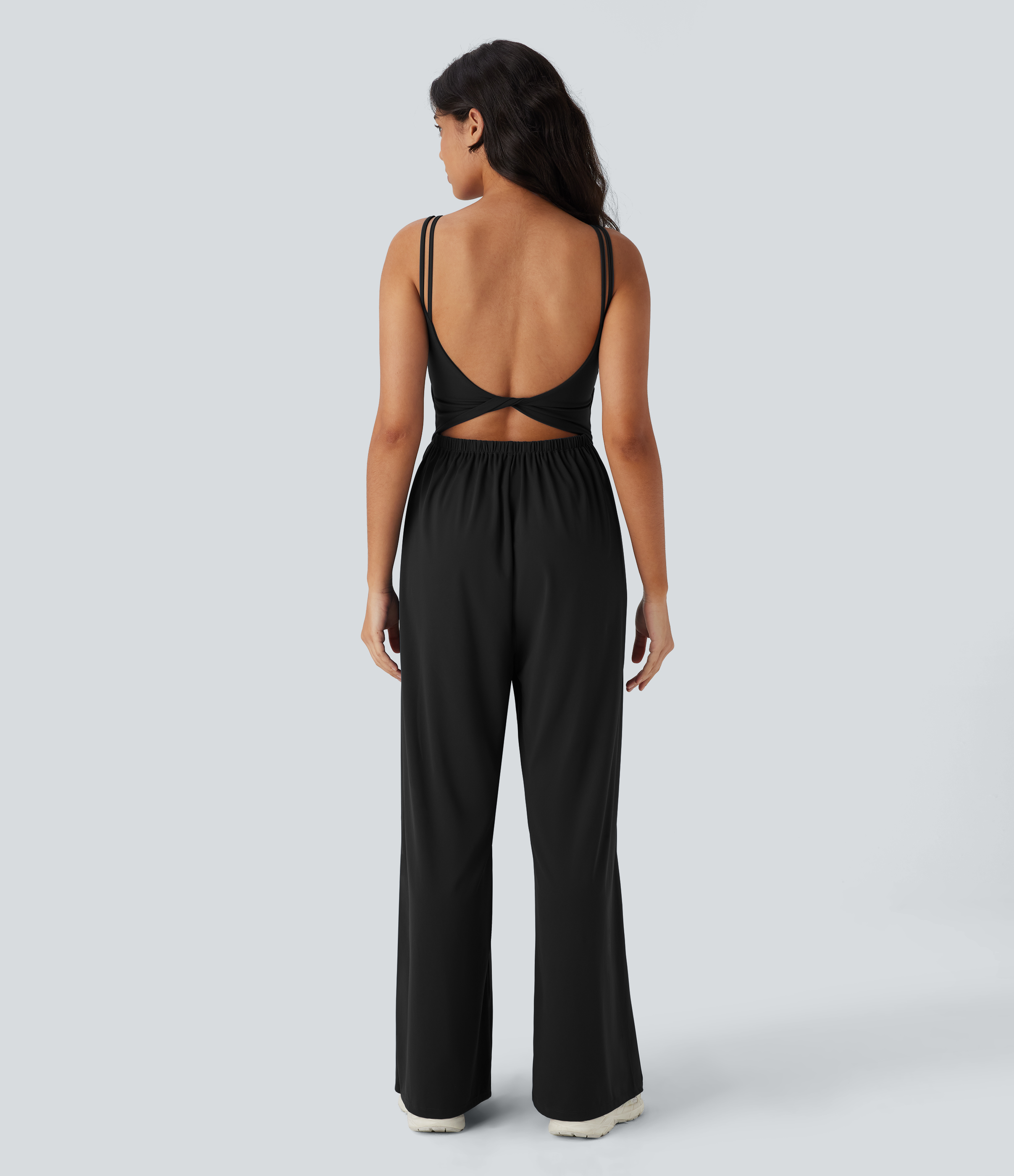 Halara SoftlyZero™ Airy Double Straps Pocket InstantCool Yoga Jumpsuit-Easy Peezy Edition Workout Dress