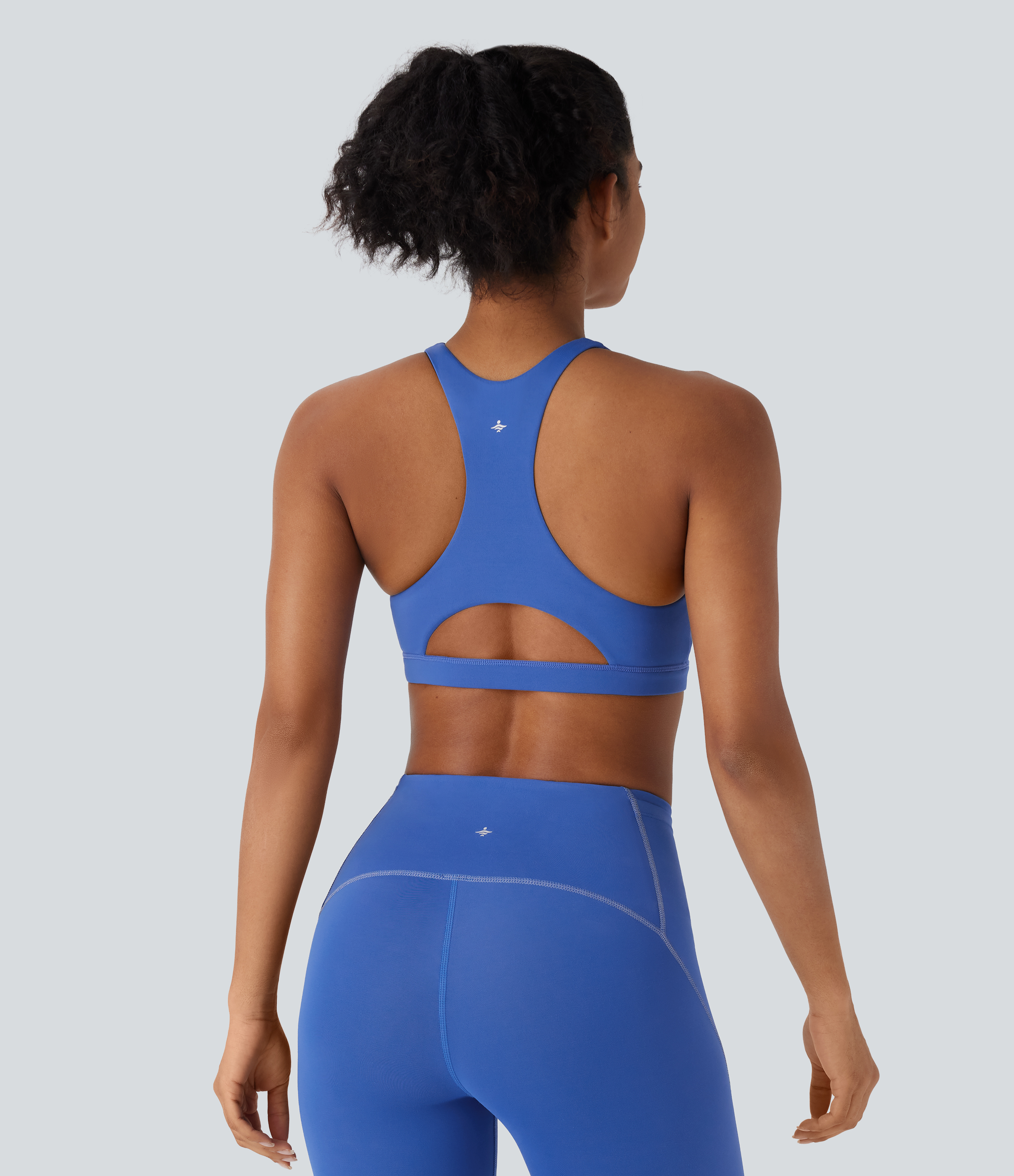 SpeedWave™ Medium Support Reflective Racerback Cut Out Quick Dry Hiking Sports Bra A-D Cups