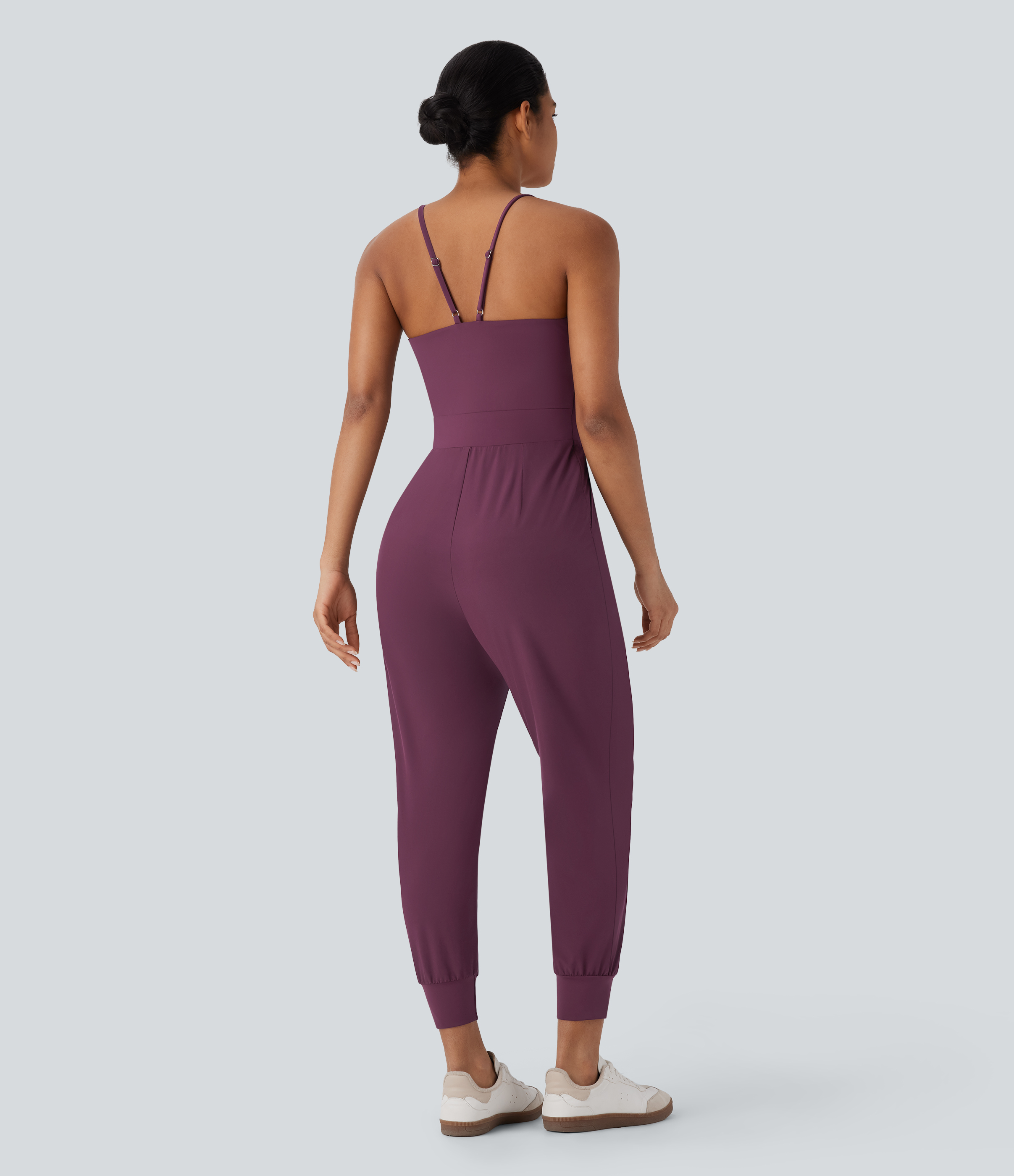 Amaranth Mono deportivo casual Breezeful™ de secado rápido en corte cónico con espalda abierta con tirantes ajustables, cremallera invisible y bolsillos laterales / 2