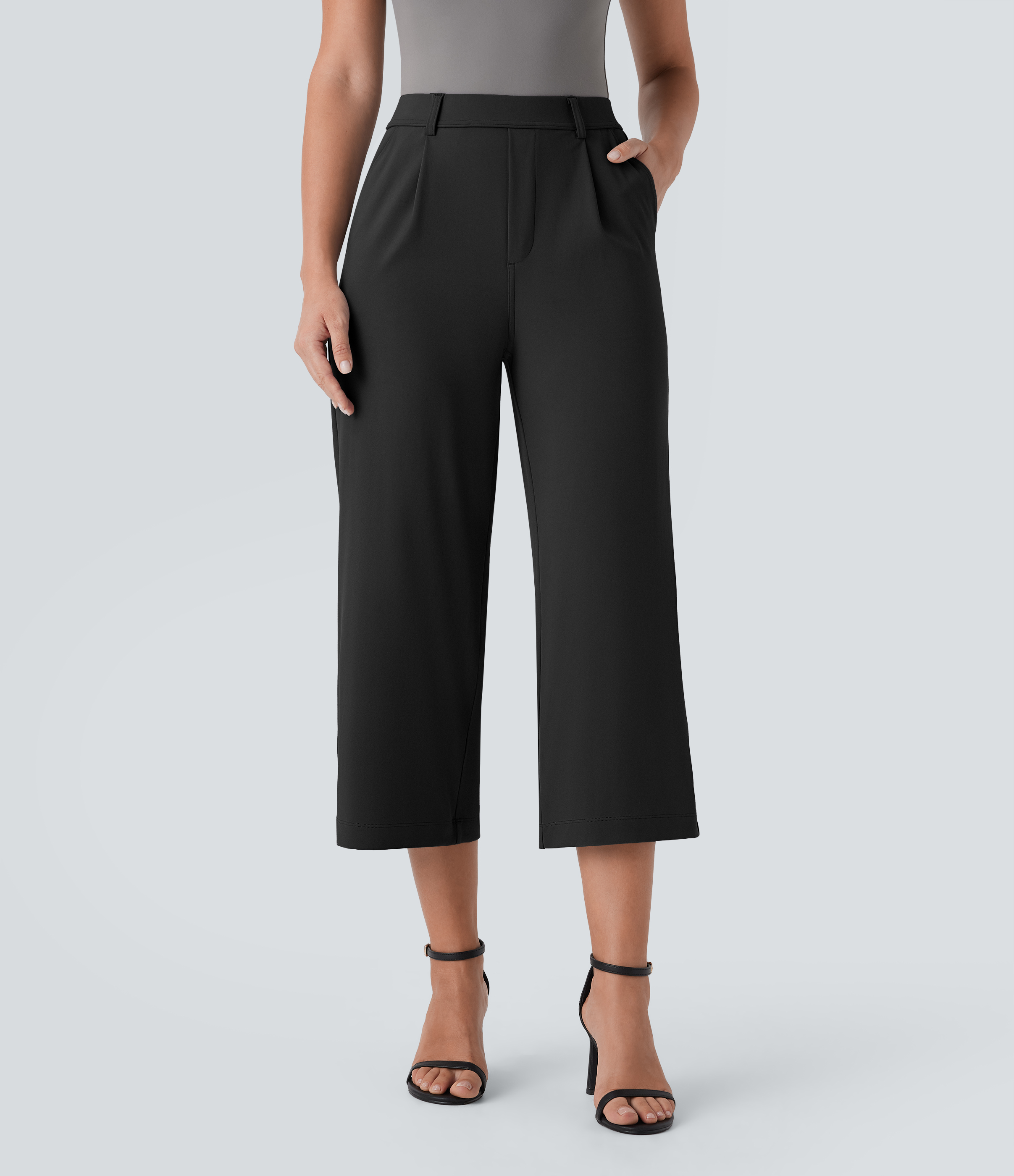 Halara Flex™ DayStretch High Waisted Side Pocket Straight Leg Capri Work Pants