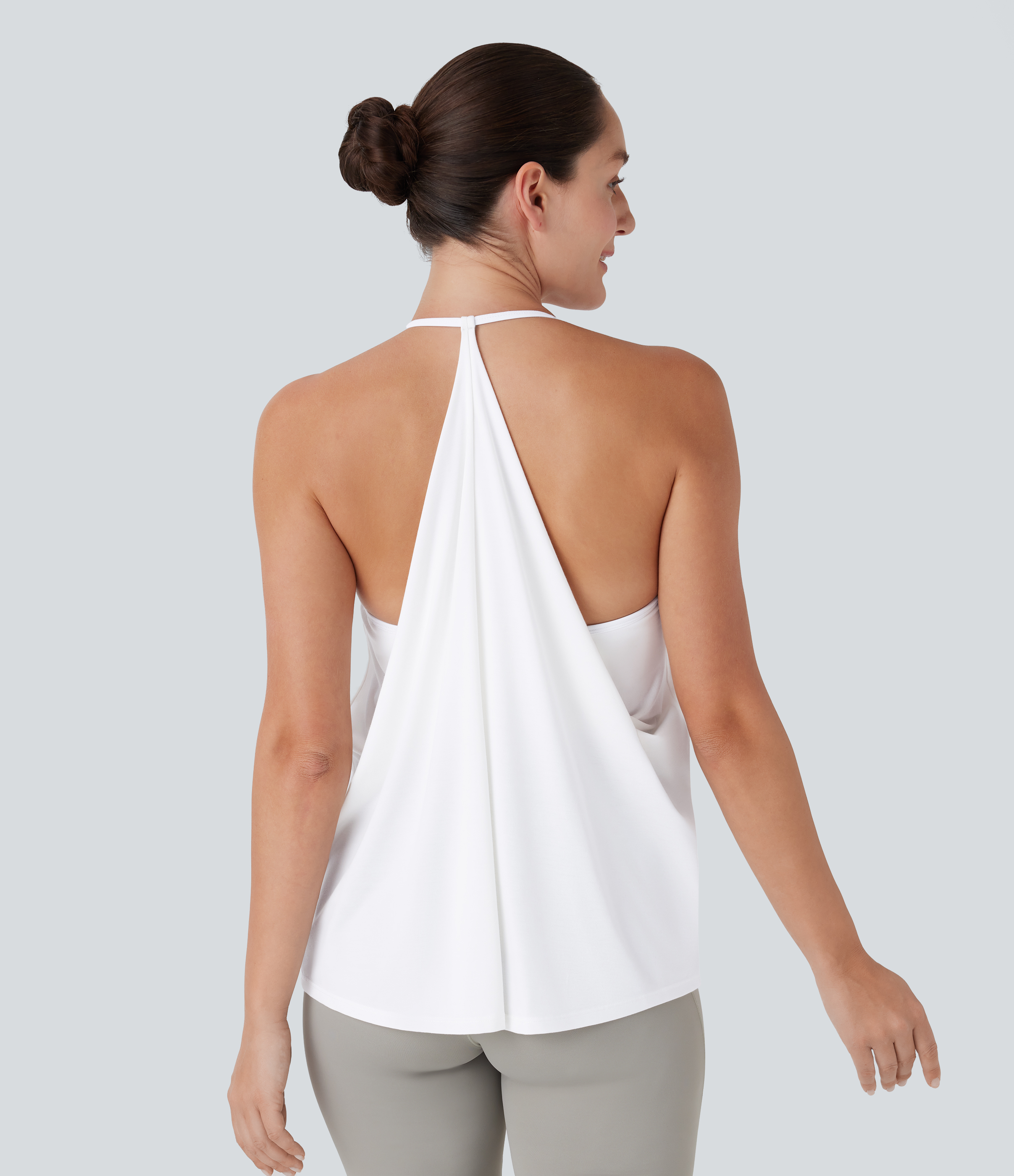 Top Softlyzero™ Airy deportivo yoga cuello halter sin espalda tacto fresco - UPF 50+