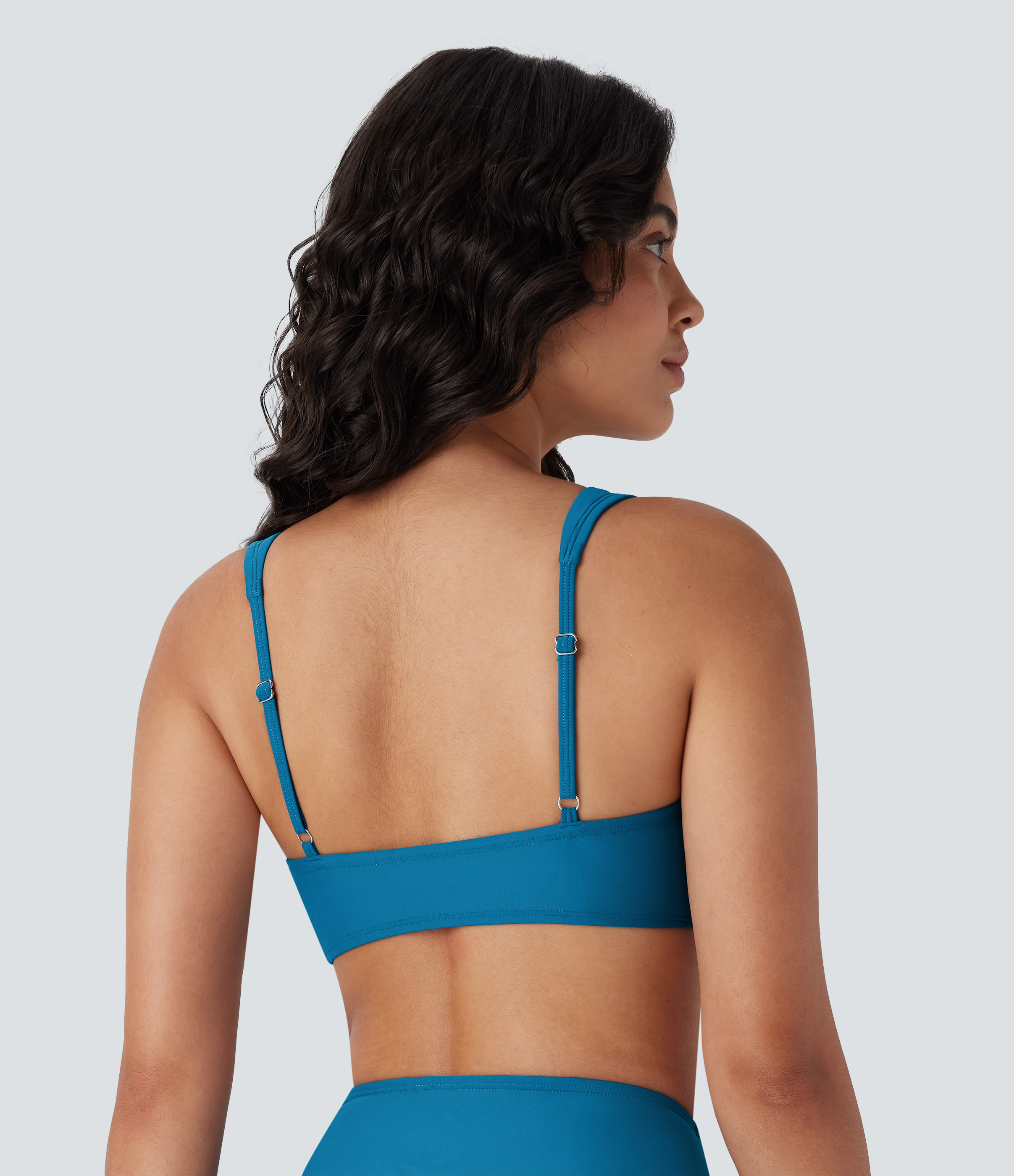 Turkish Tile Traje baño bikini cuello cuadrado tirante ajustable fruncido / 2