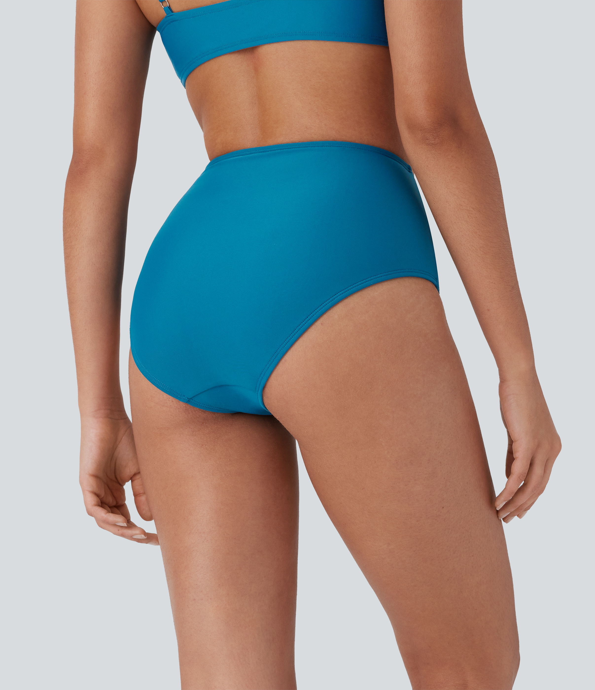 Turkish Tile Traje baño bikini fruncido tiro alto control abdomen / 2