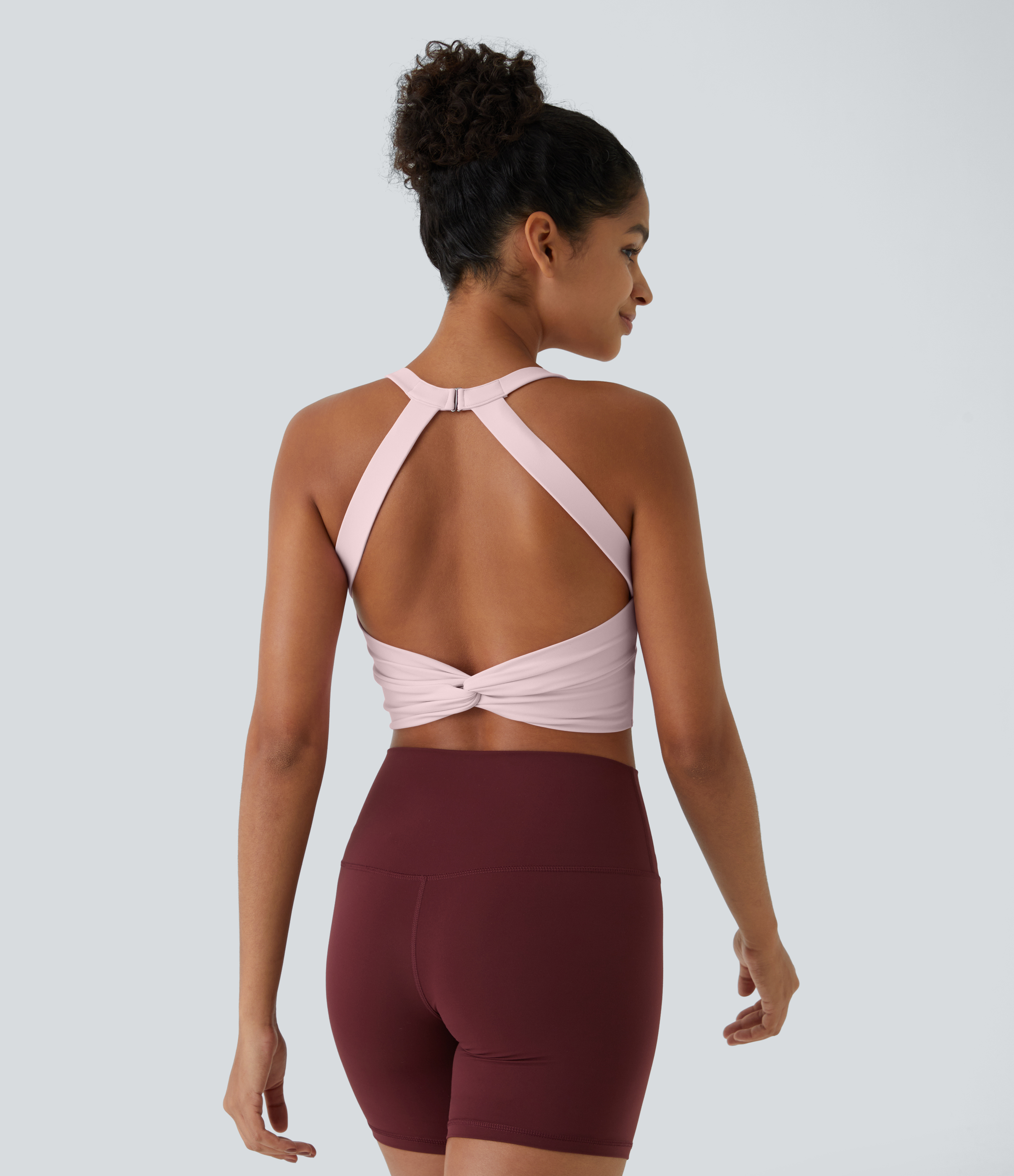 SoftlyZero™ Plush Cut Out Cropped Yoga Tank Top