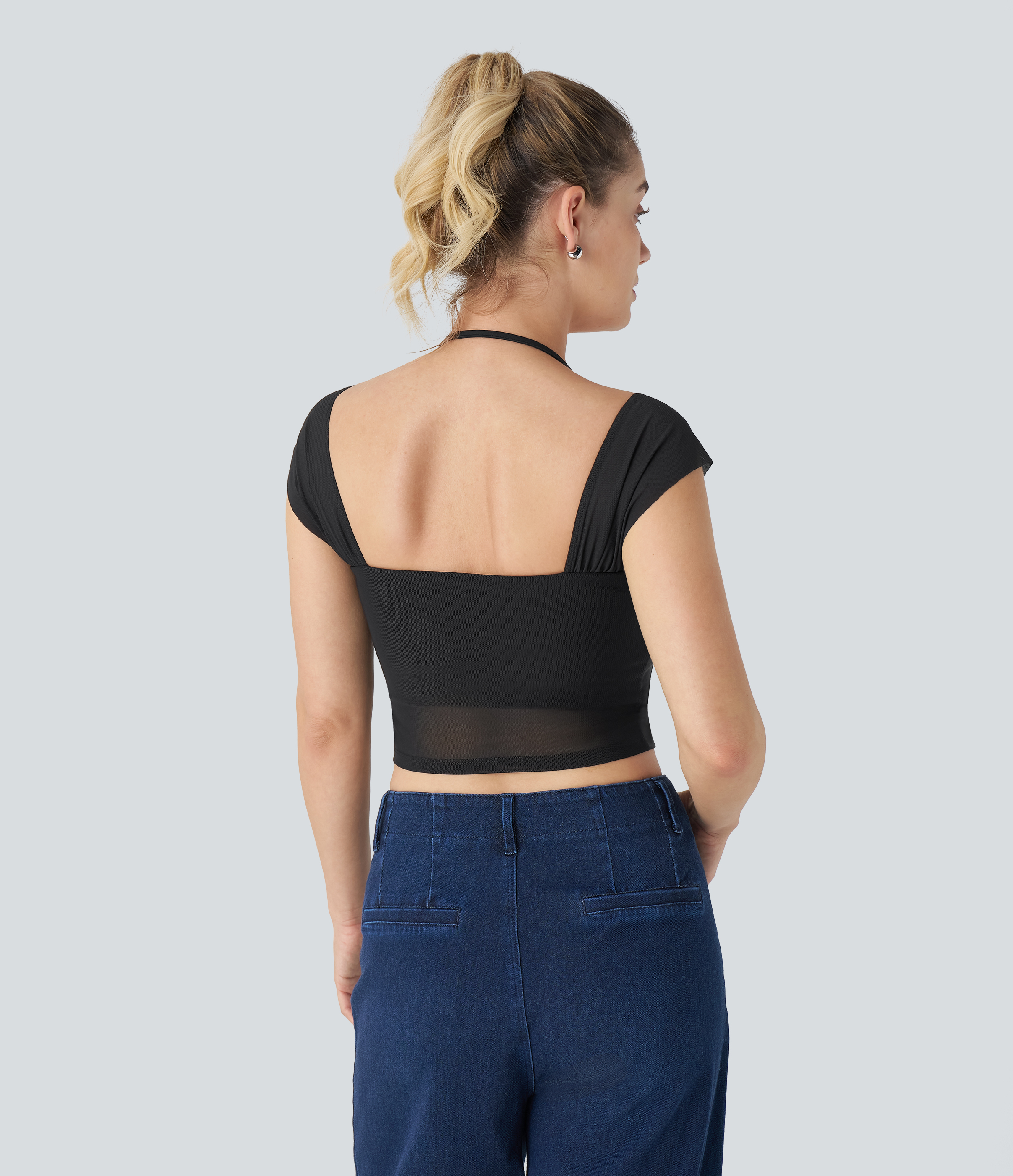 ACYM Halter design オールインワン Women's SoftlyZero™ Airy Cut Out Halter Cool Touch Workout
