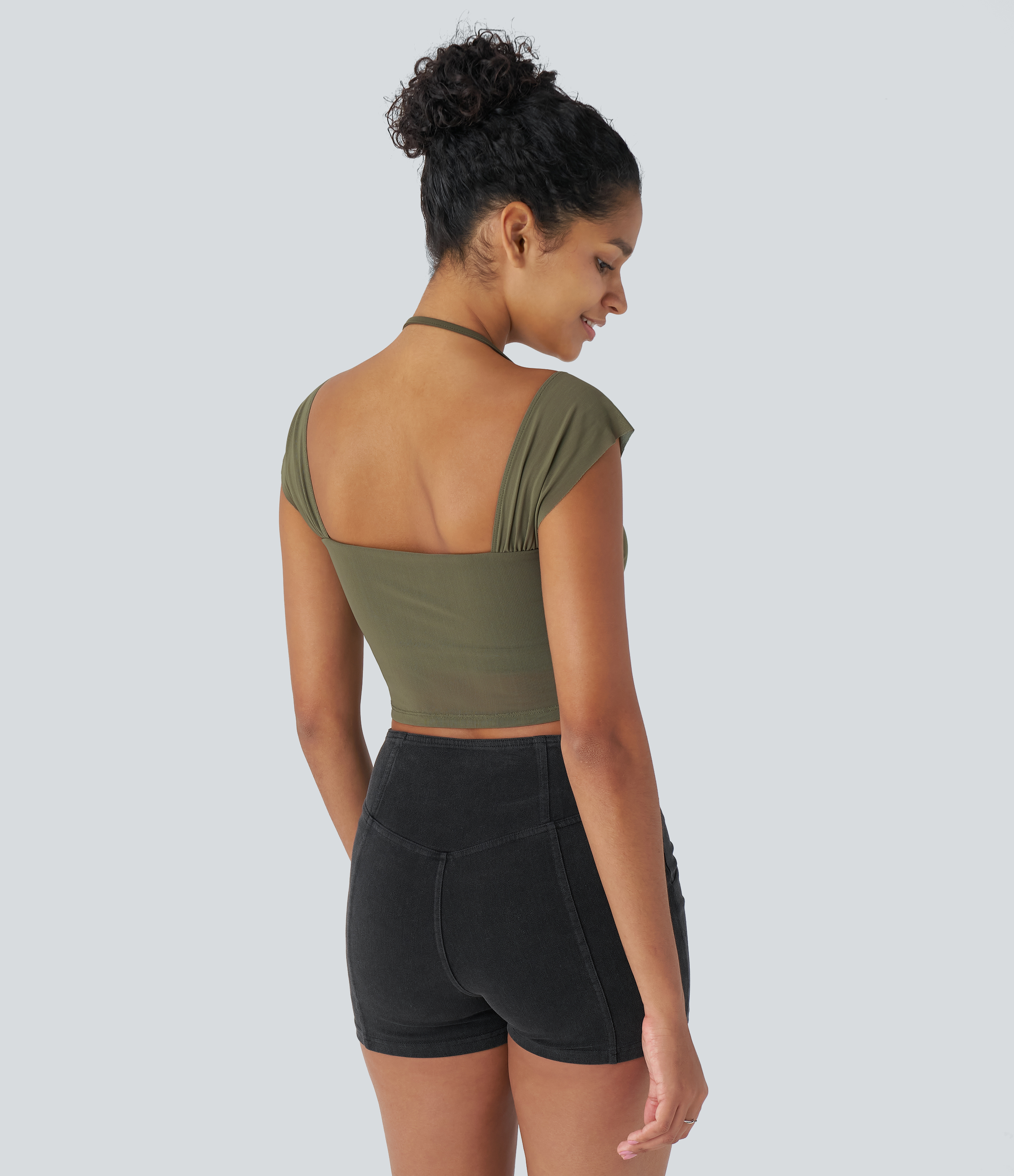 ACYM Halter design オールインワン Women's SoftlyZero™ Airy Cut Out Halter Cool Touch Workout