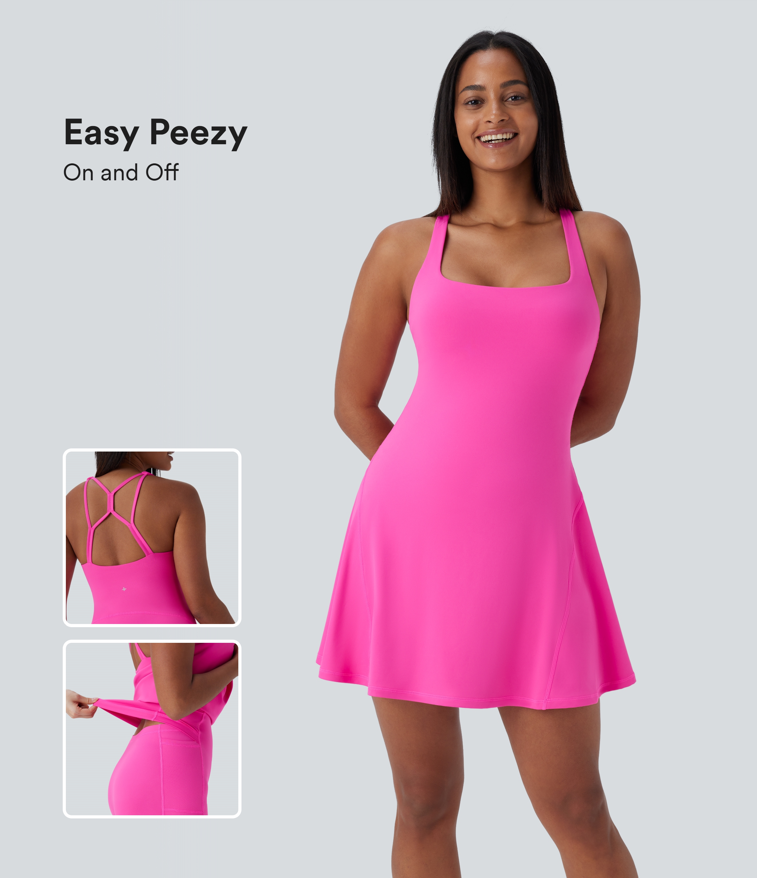 Women's SoftlyZero™ 2-in-1 Pocket Mini Yoga Active Dress