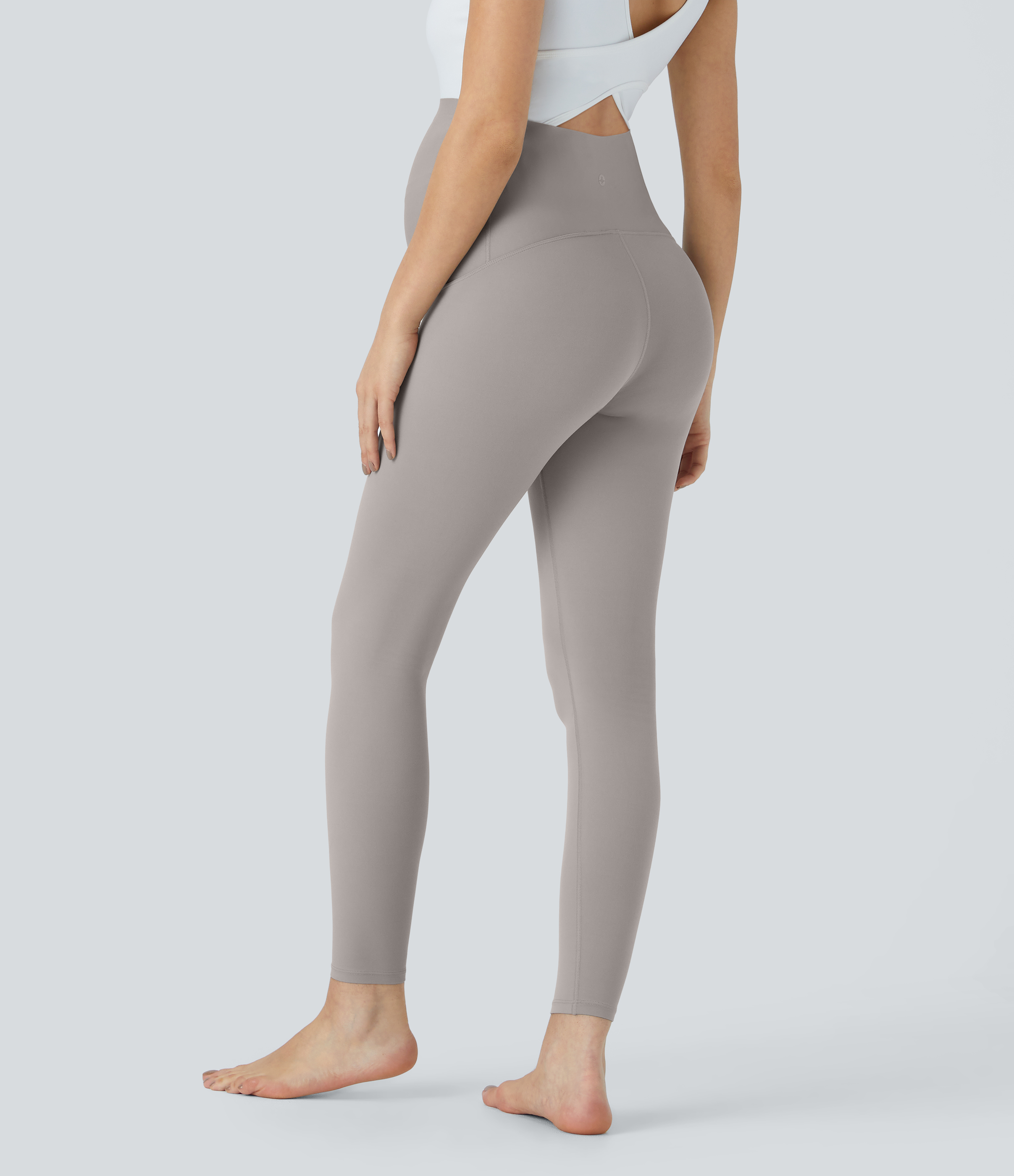 Steel Gray Leggings premamá Softlyzero™ yoga tiro superalto 7/8 pulgada-UPF50+ / 2