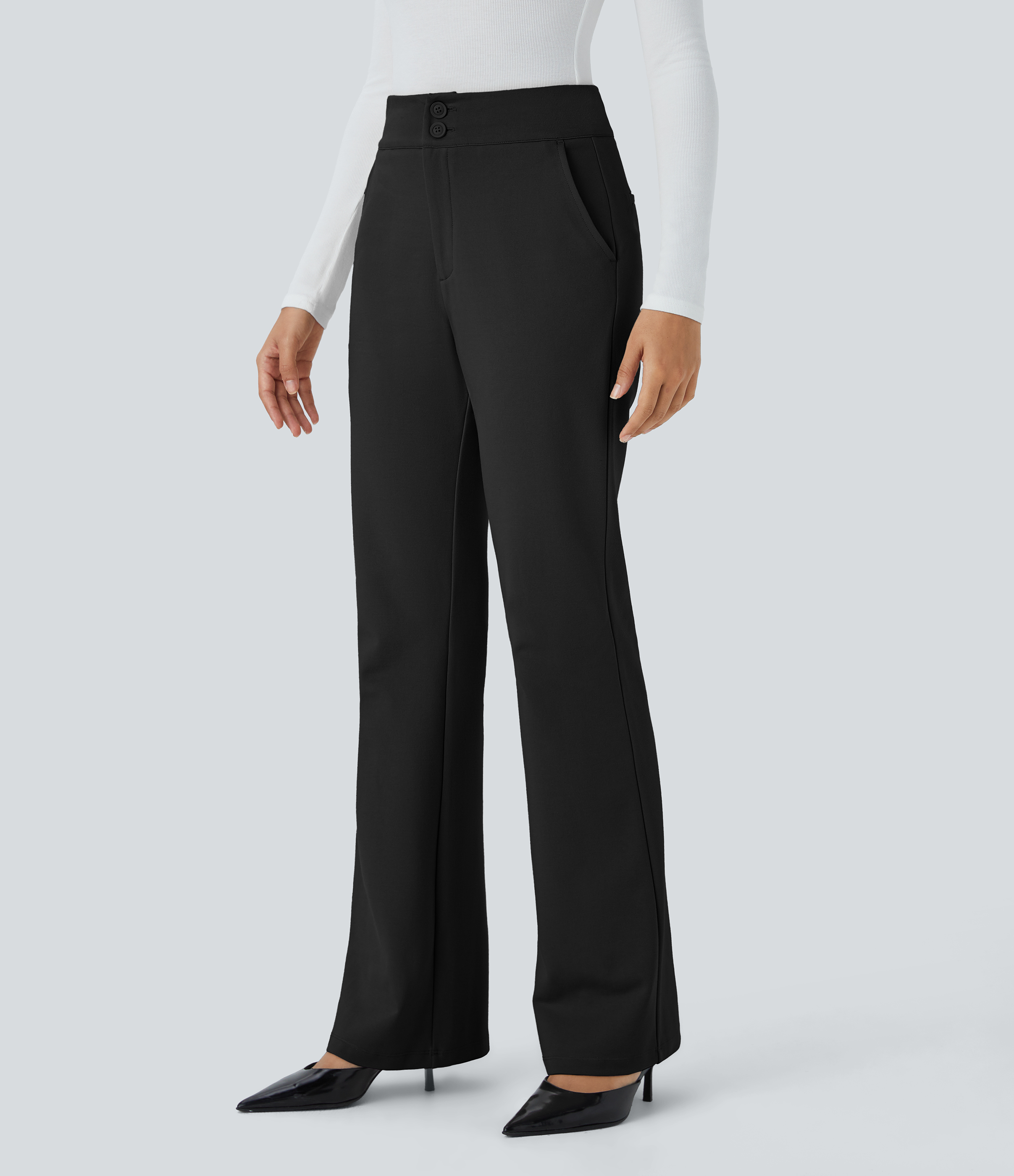Halara Flex™ High Waisted Zipper Pocket Slim Fit Work Pants