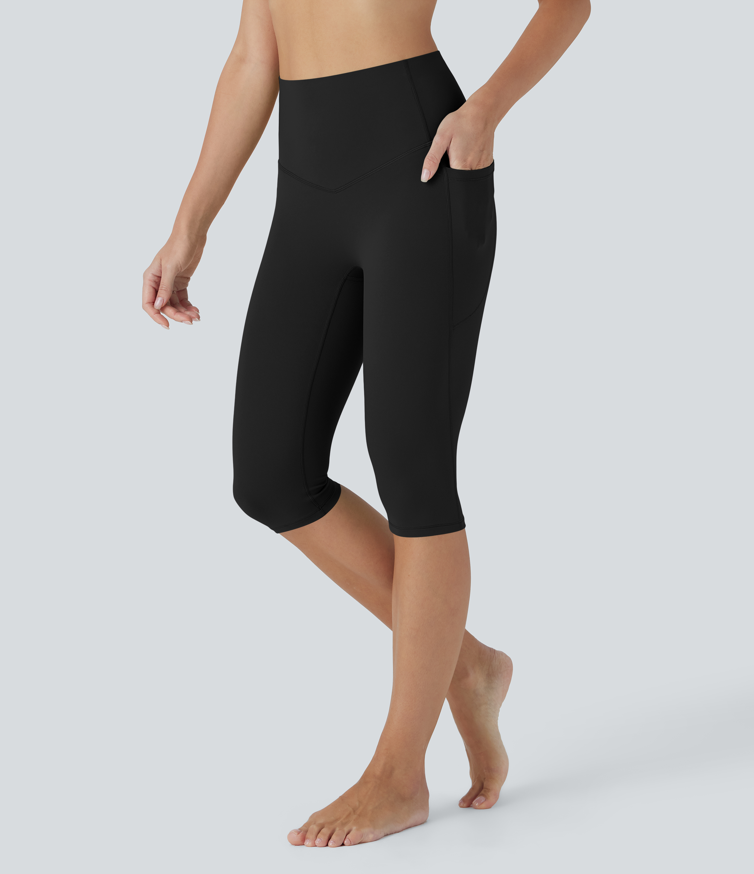 Halara UltraSculpt™ High Waisted Tummy Control Pedal Pusher Yoga Leggings with Pockets