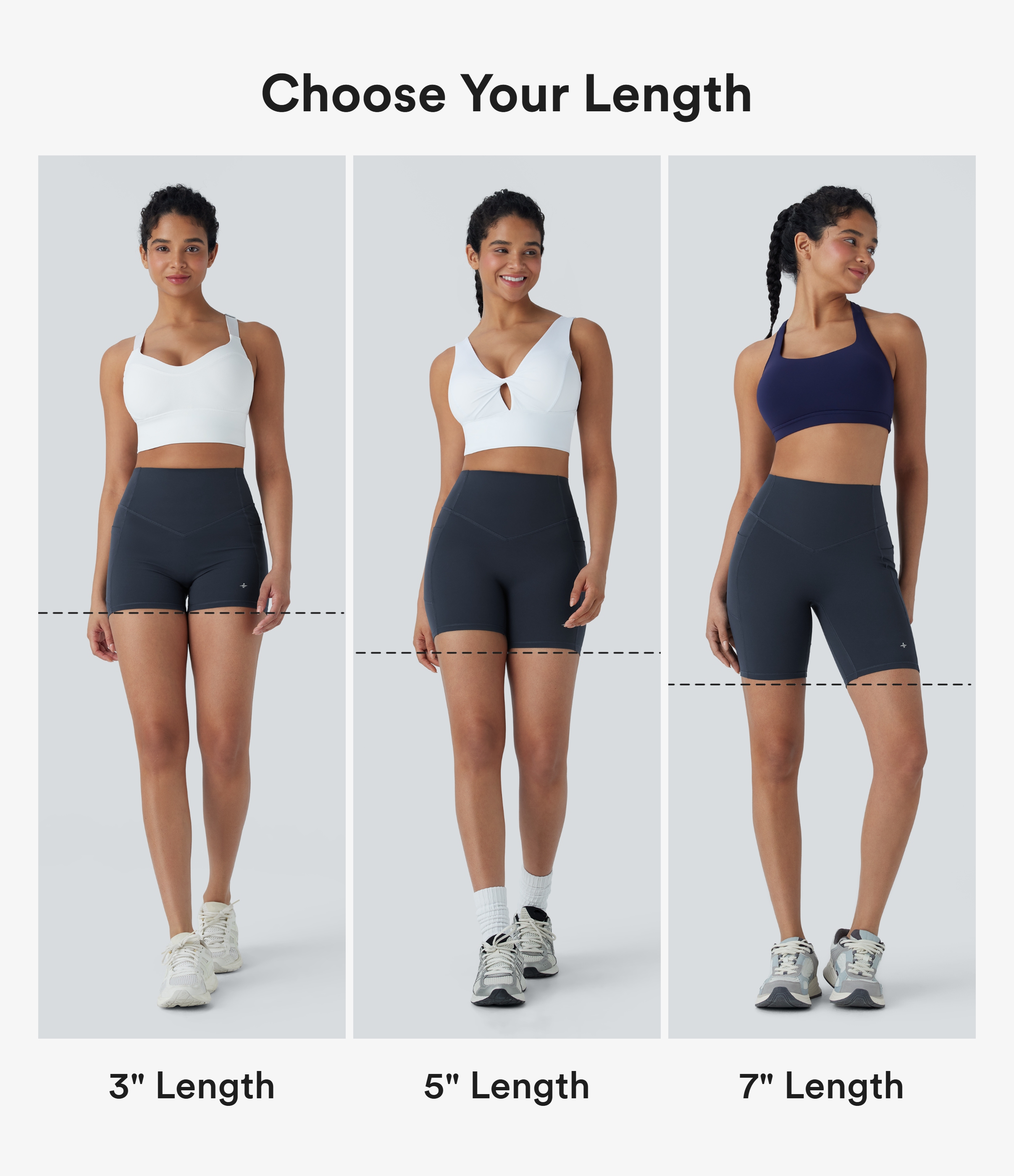 Carbon Shorts de yoga moldeadores Halara UltraSculpt™ de tiro alto con fruncido en longitud de 7,62cm con bolsillos / 2