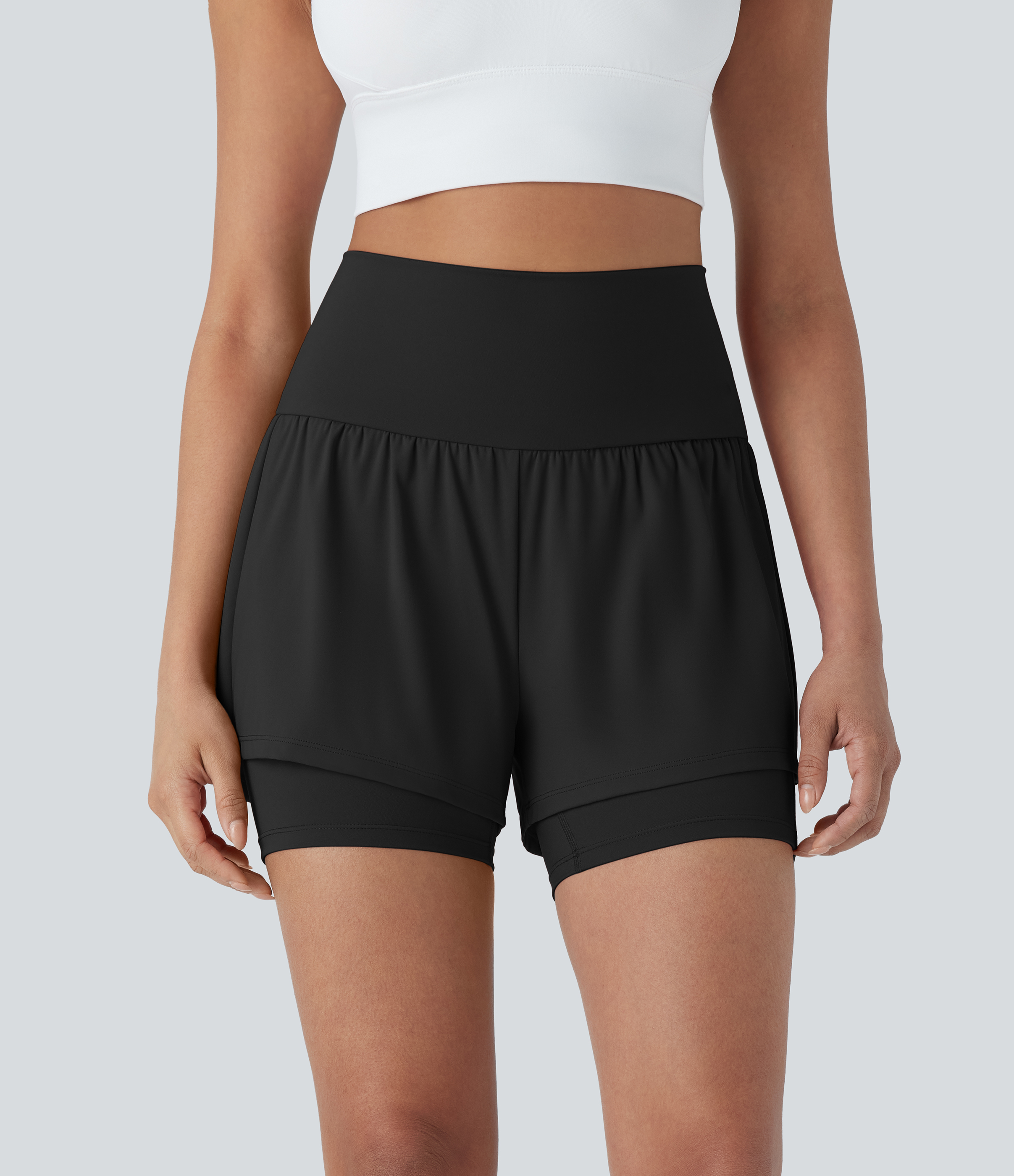 Softlyzero™ Airy Super High Waisted 2-in-1  Yoga Shorts 5'' with Pockets