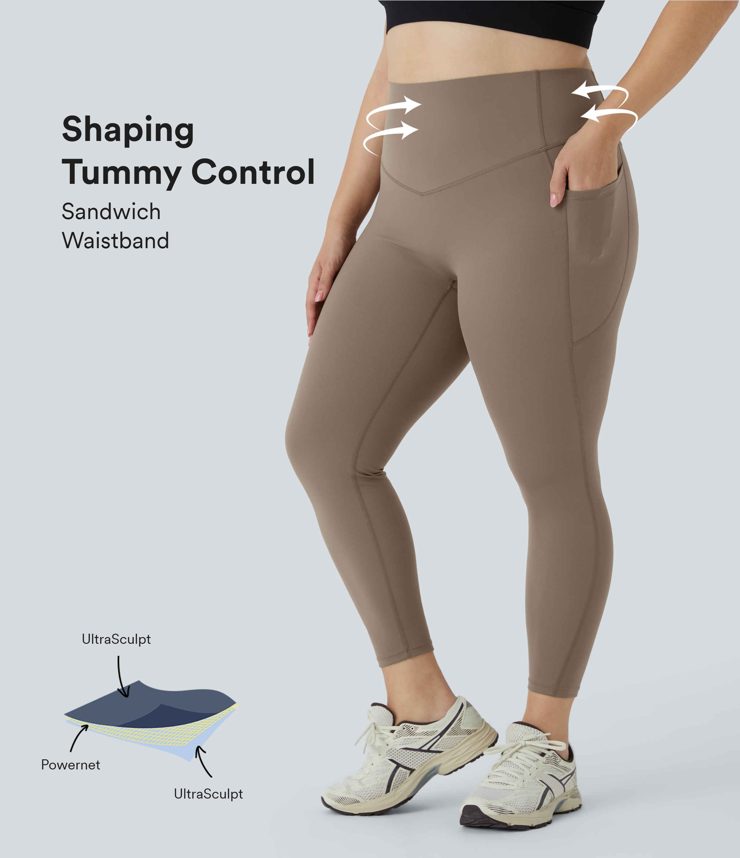 Halara Shaping Tummy control leggings* Size M