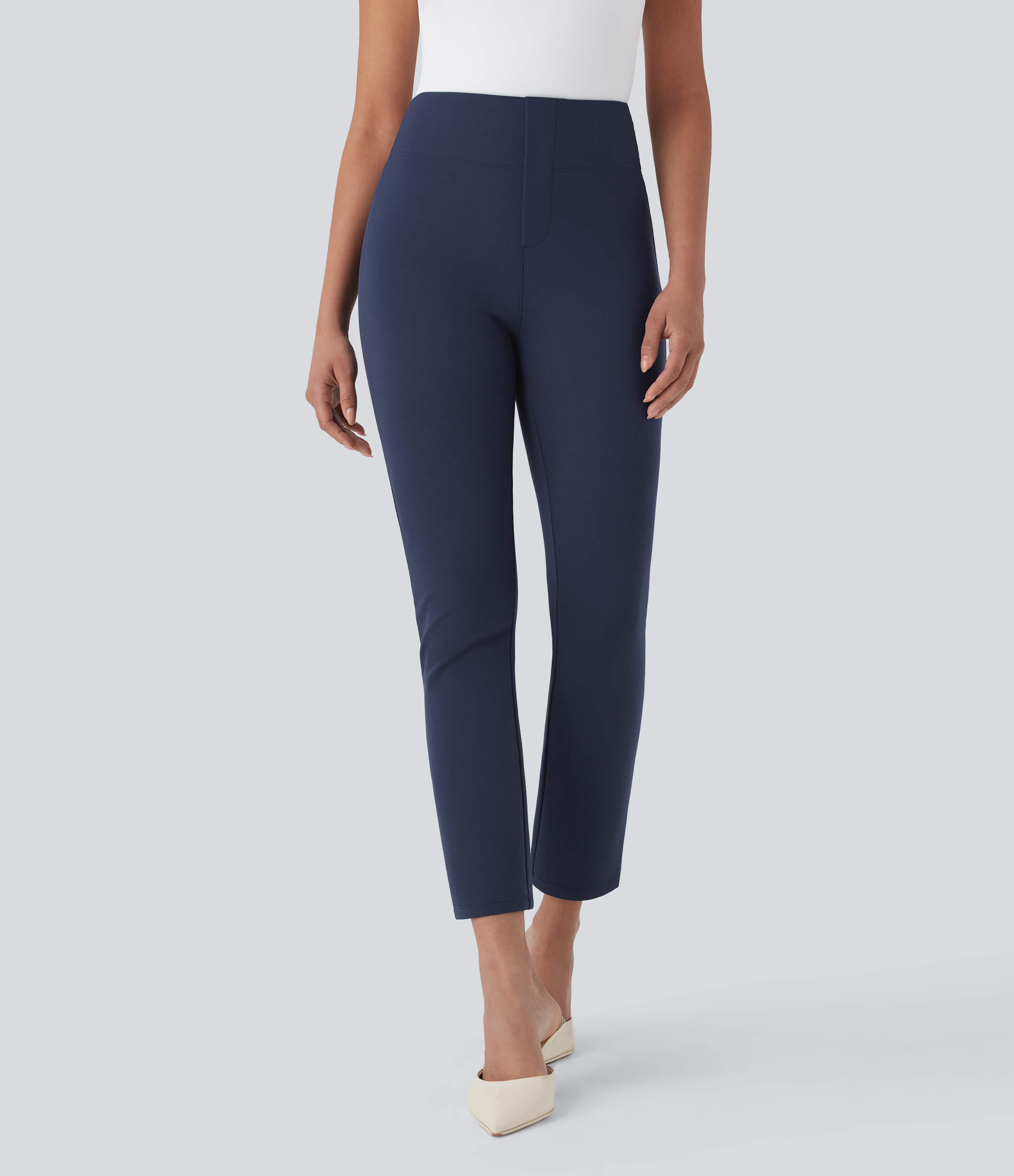 Halara Flex™ High Waisted Pocket Tapered Cropped Work Trousers