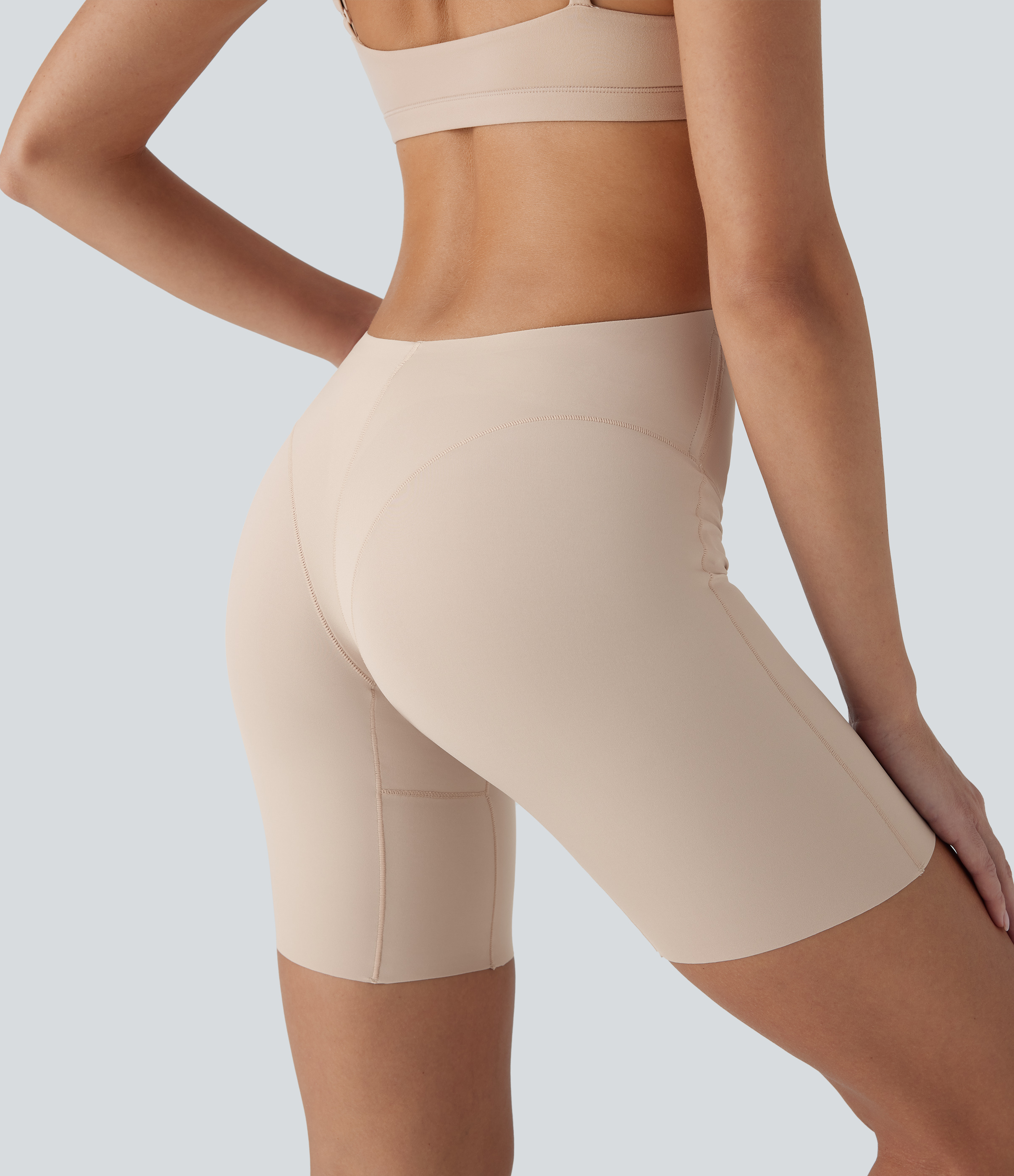 Shorts tipo bóxer con efecto moldeador de abdomen y espalda baja, muy elásticos