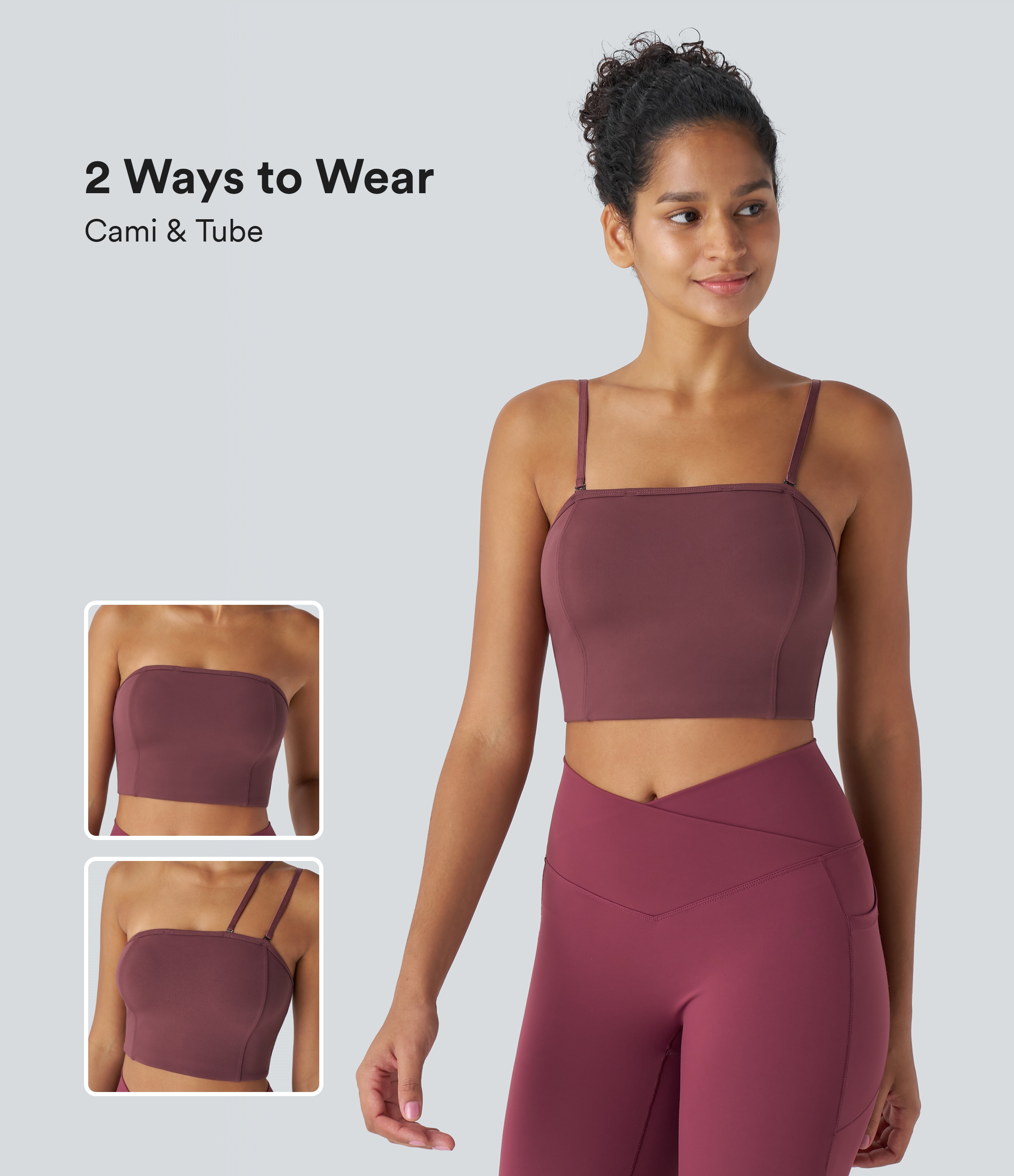 Softlyzero™ Low Support Detachable Strap Yoga Sports Bra - UPF 50+