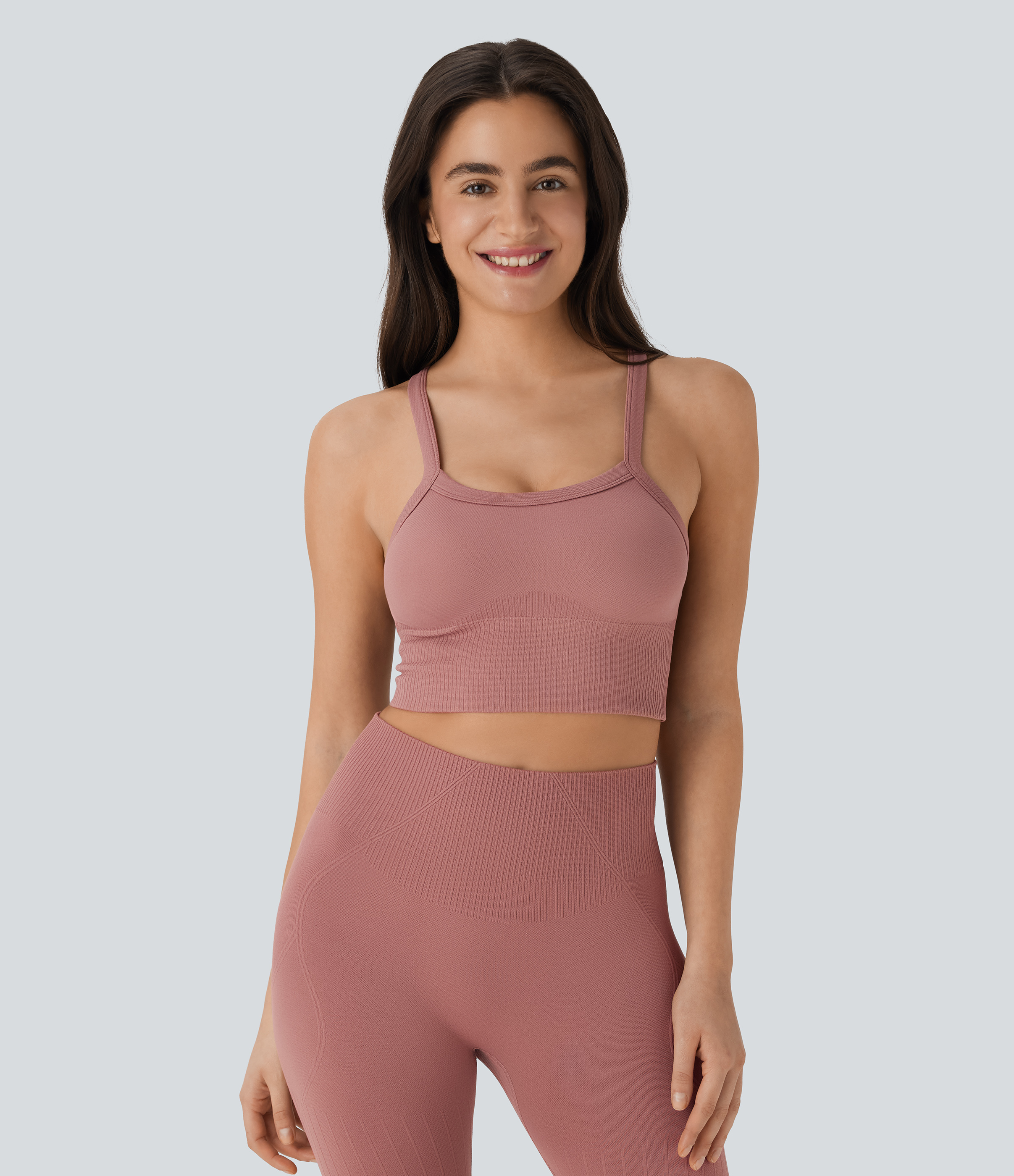 OneForm Seamless Flow Racerback Cropped Yoga Cami Top