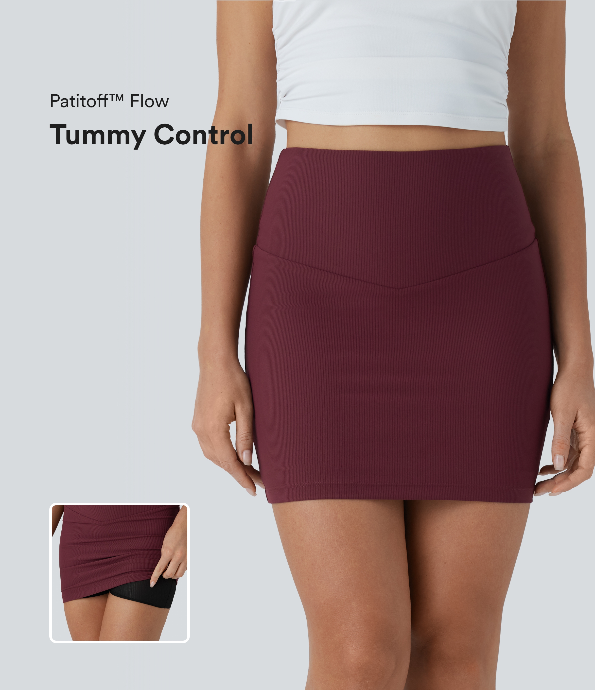 Patitoff™ 2-in-1 High-Waisted Bodycon Mini Skirt with Anti-Pet Hair