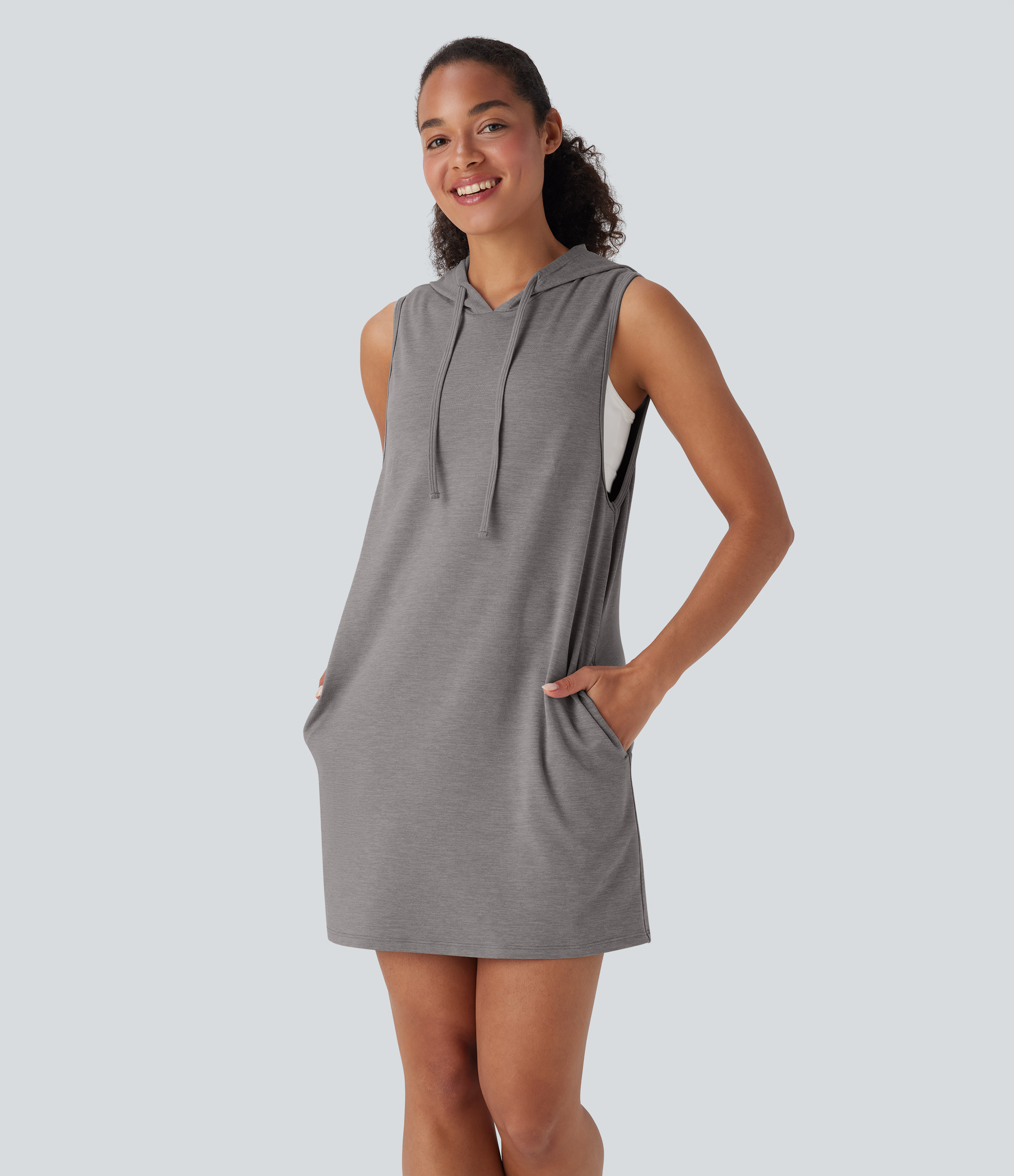 hooded casual dresses Black Oversized Casual Hooded Maxi Dress