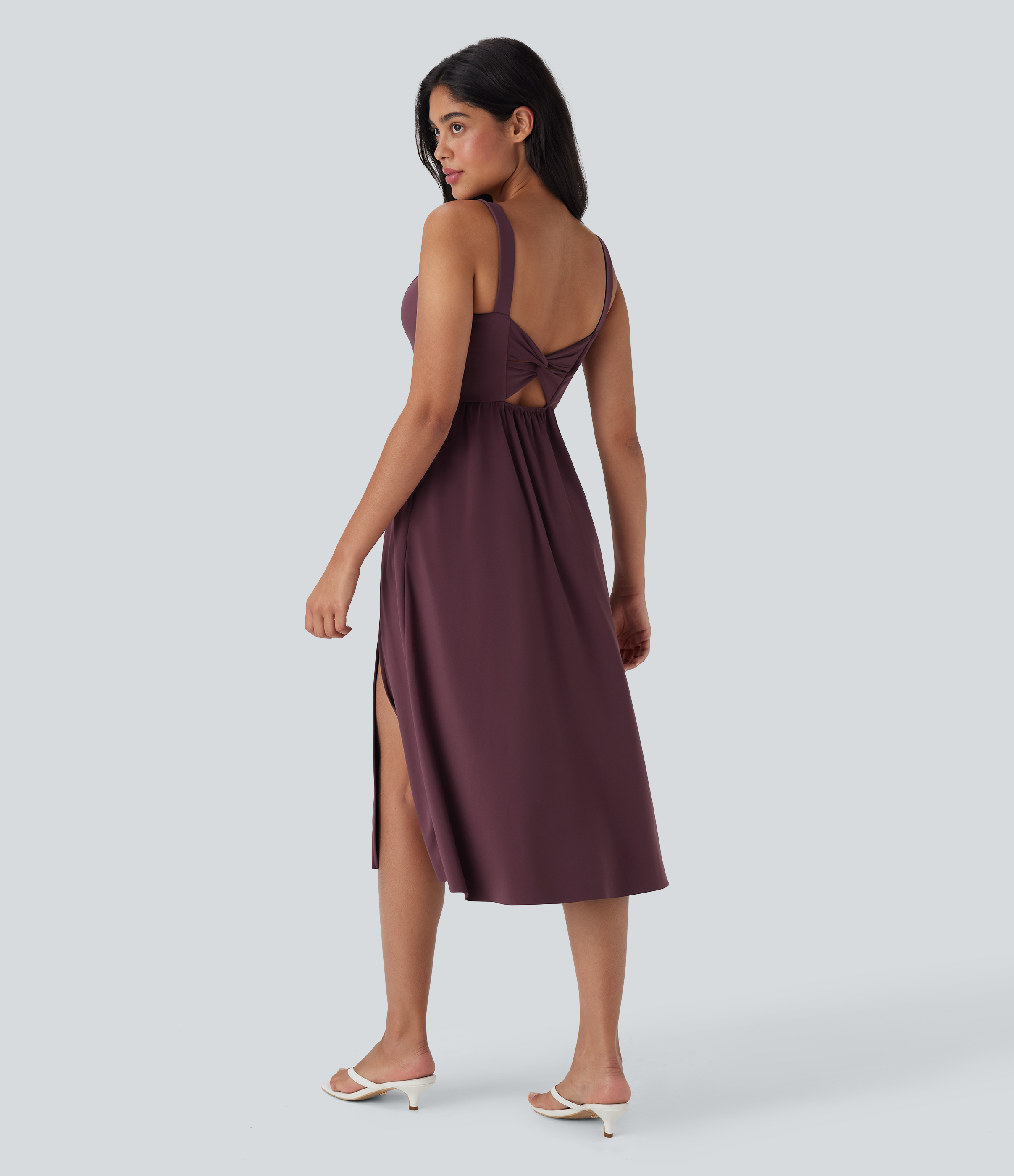 Fig Vestido casual midi SoftlyZero™ Airy con relleno, tacto fresco y bolsillos en copas D-F / 2