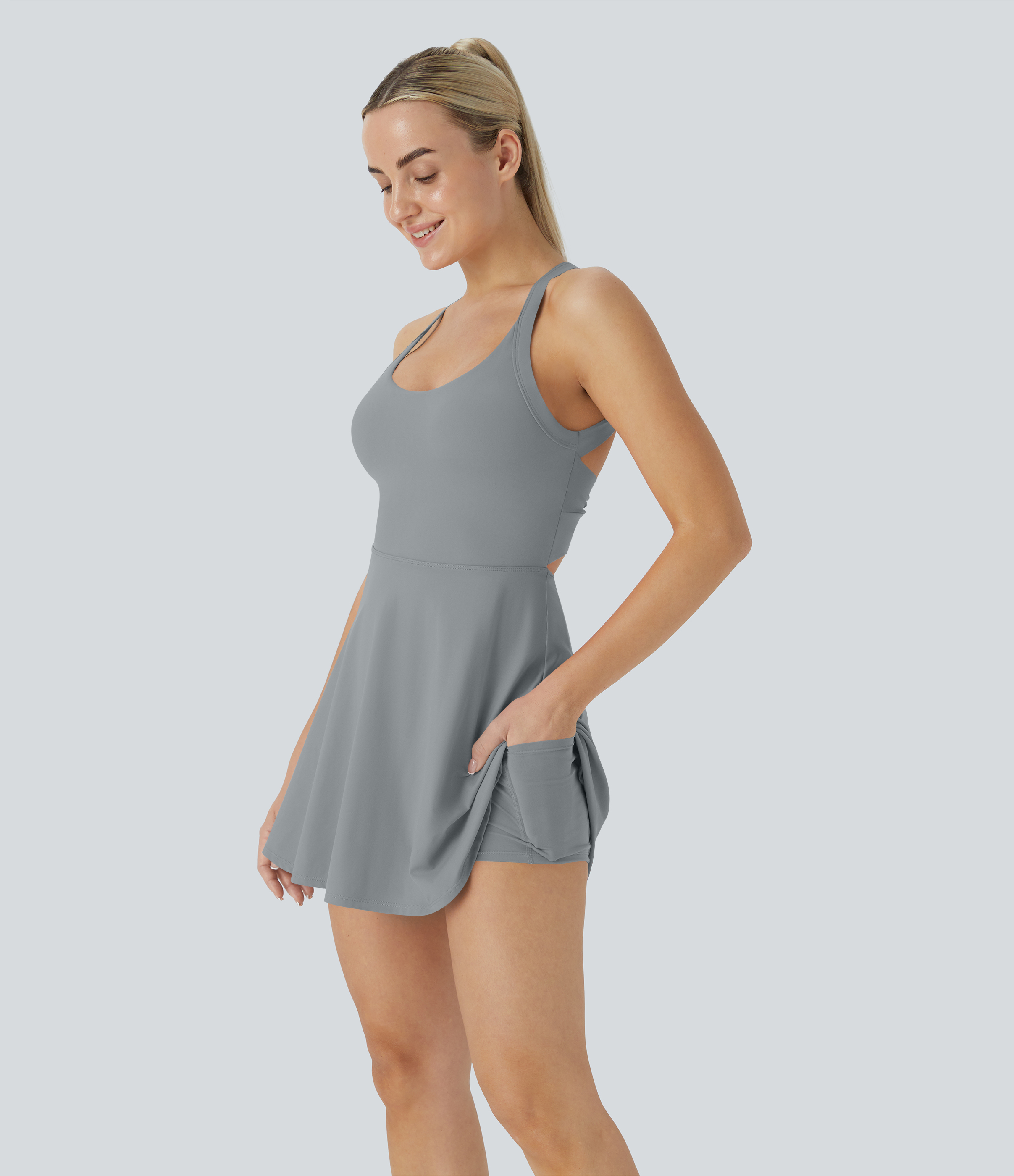SoftlyZero™ Airy Backless Twisted Cool Touch Dance Active Dress-Easy Peezy Edition