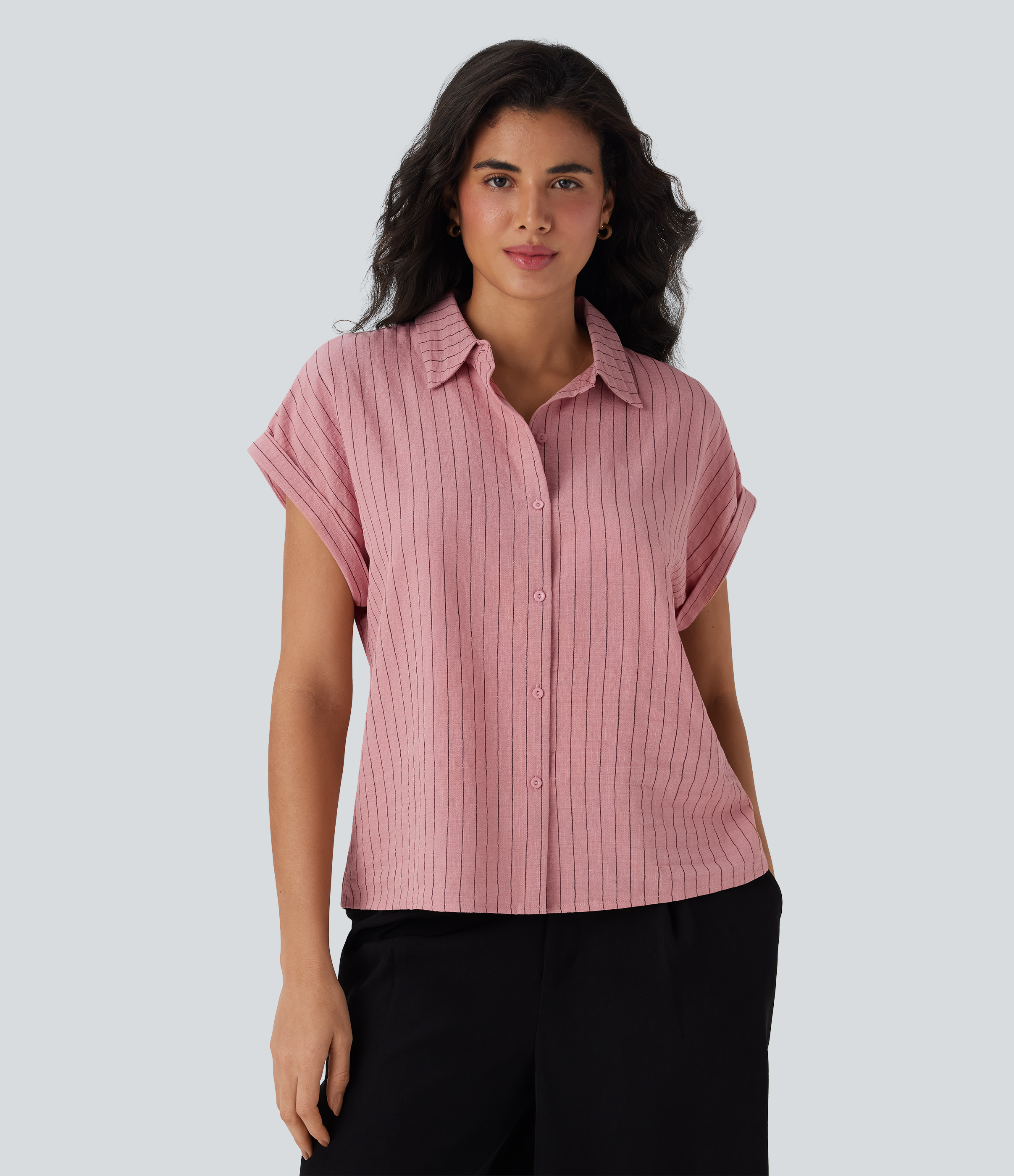 hella／linen stripe shirt 531052052906.jpg