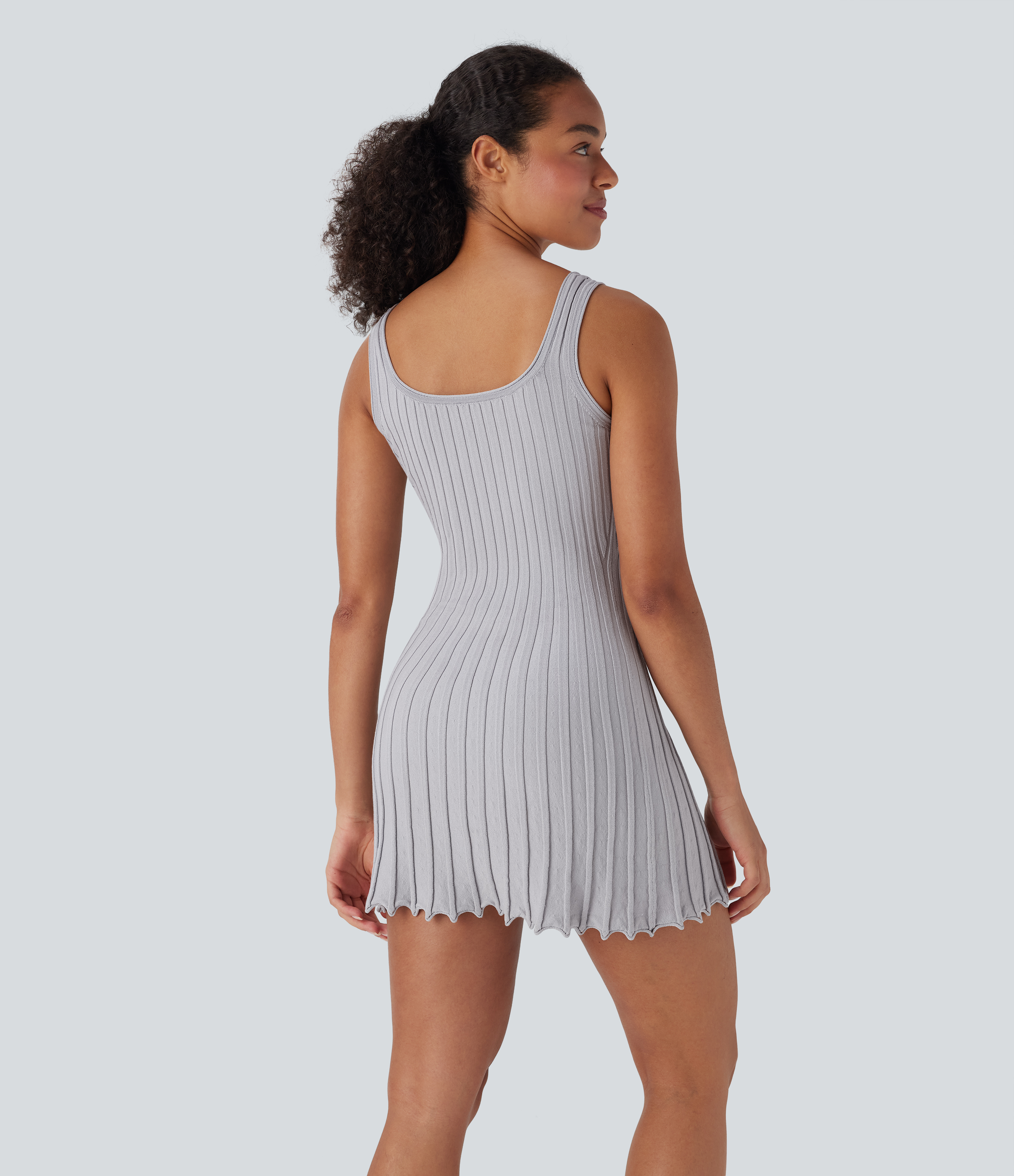 Antarctica Vestido mini casual tipo suéter con espalda abierta / 2