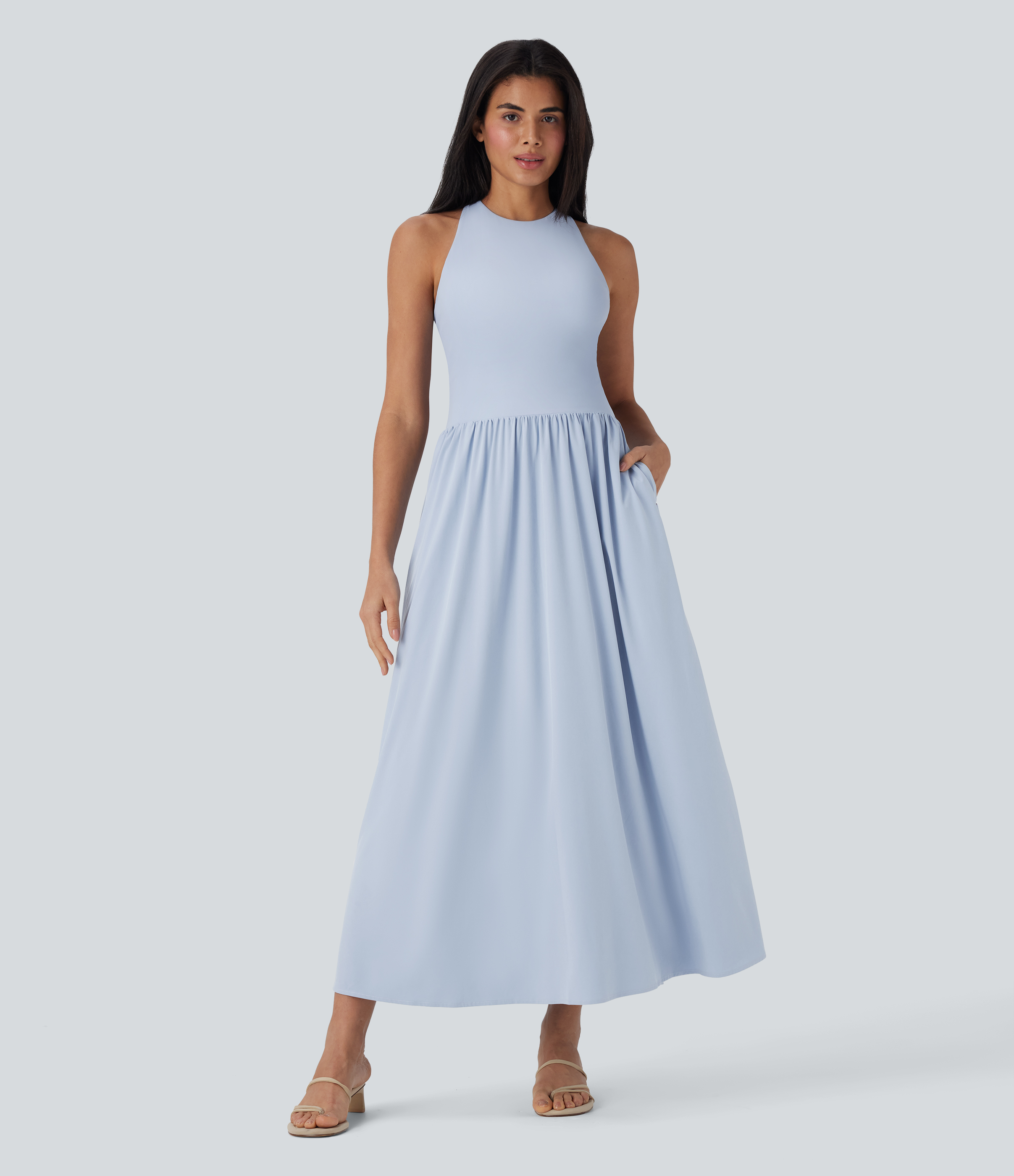 Ballad Blue Breezeful™ Robe maxi décontractée à séchage rapide avec poches / 2