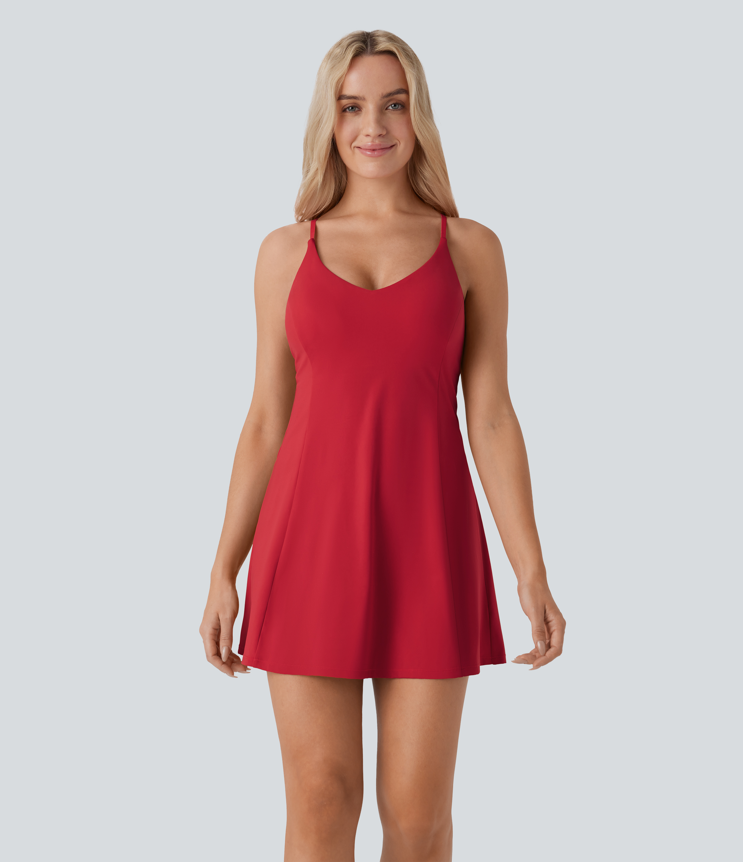 Salsa Vestido mini Softlyzero™ baile activo vuelo tacto fresco 2 en 1 espalda cruzada tirante ajustable bolsillo lateral - edición Easy Peezy / 2